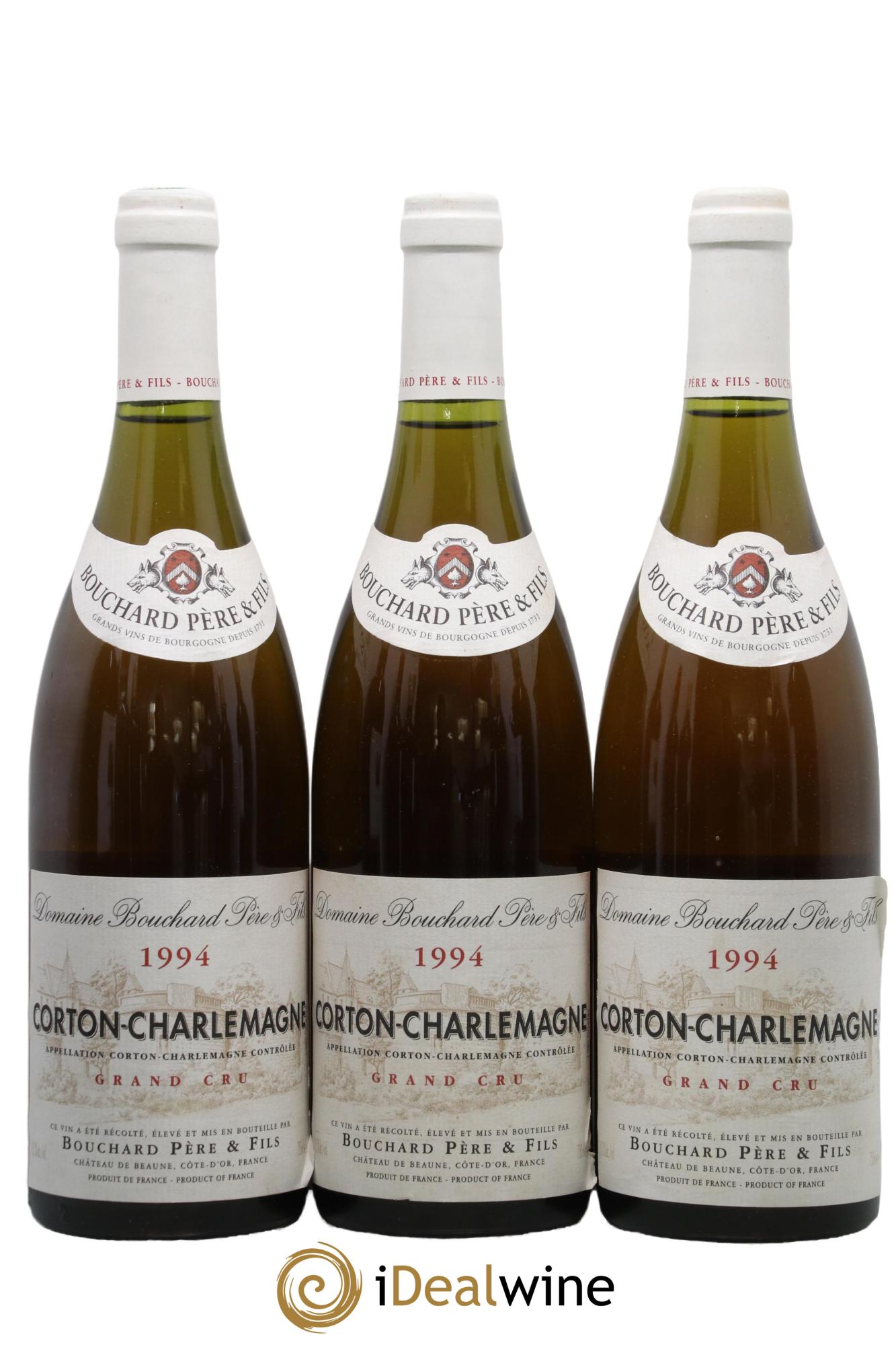 Corton-Charlemagne Grand Cru Bouchard Père & Fils 1994 - Lot de 3 bouteilles - 0