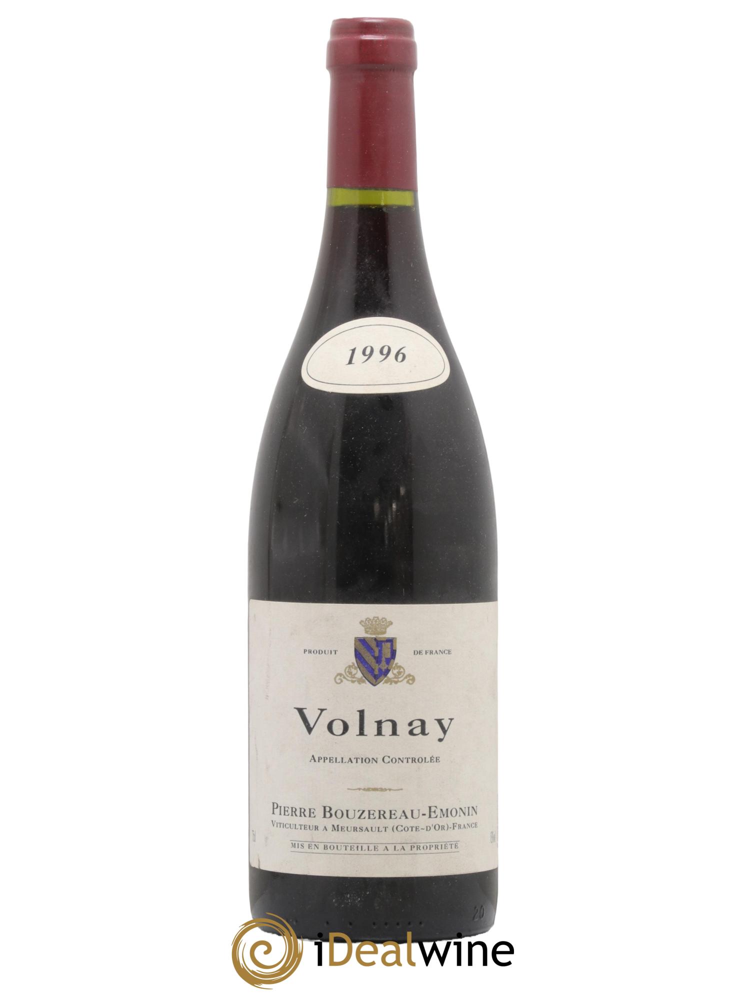 Volnay Domaine Pierre Bouzereau Emonin 1996 - Lot de 1 bouteille - 0
