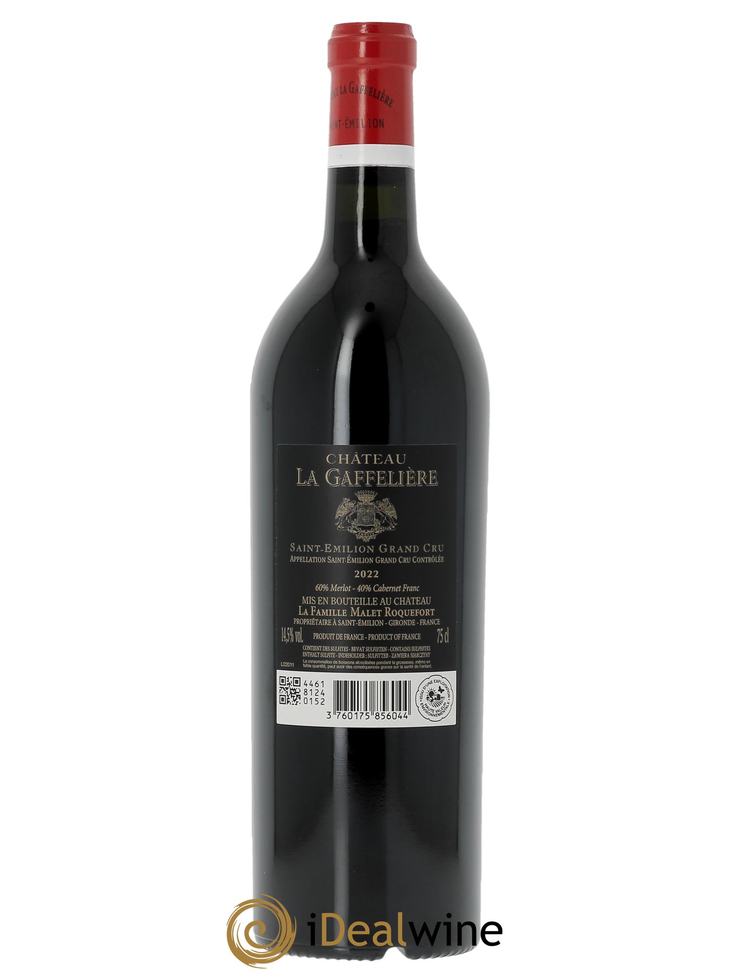 Château la Gaffelière 1er Grand Cru Classé B (OWC if 6 bts) 2022 - Lot of 1 bottle - 1