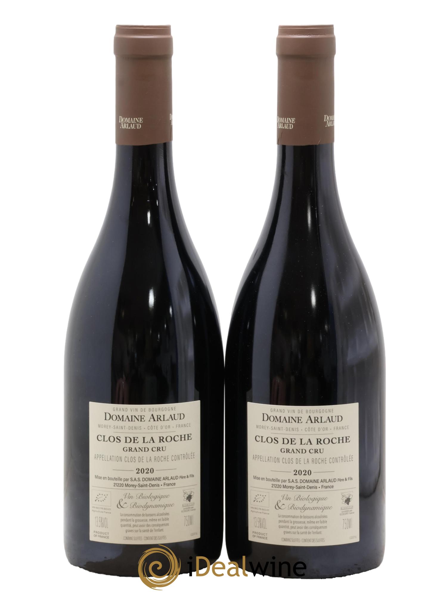 Clos de la Roche Grand Cru Arlaud 2020 - Lot of 2 bottles - 1