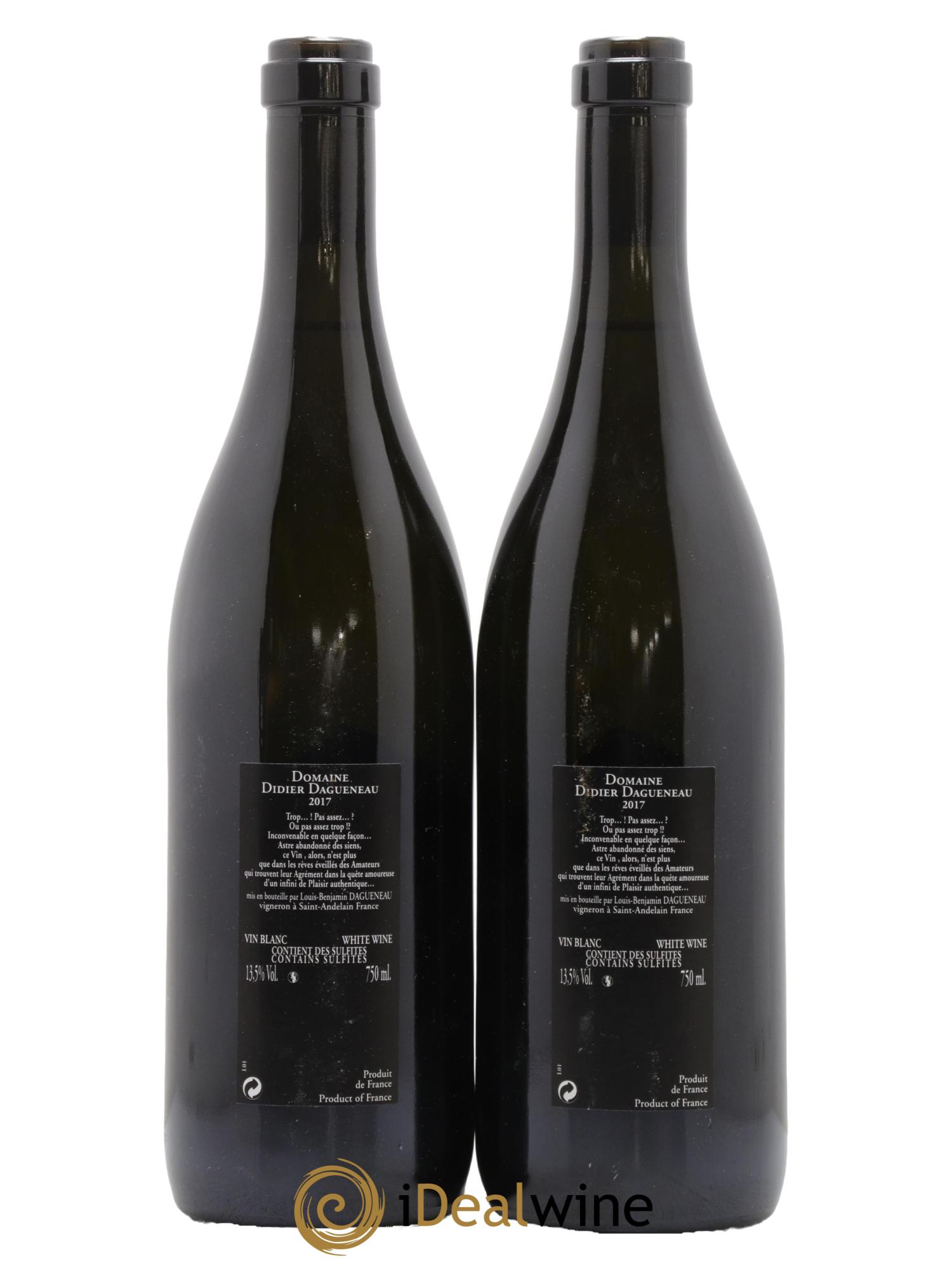Vin de France (anciennement Pouilly-Fumé) Silex Dagueneau (Domaine Didier - Louis-Benjamin) 2017 - Posten von 2 Flaschen - 1