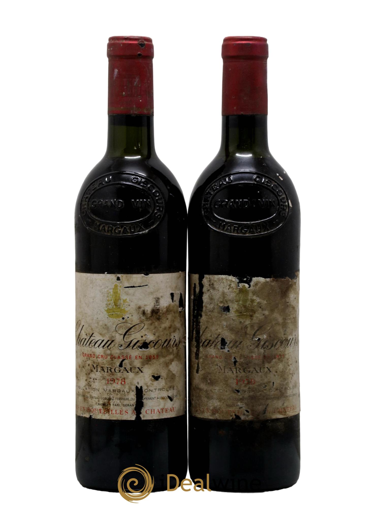 Château Giscours 3ème Grand Cru Classé 1978 - Lot de 2 bouteilles - 0
