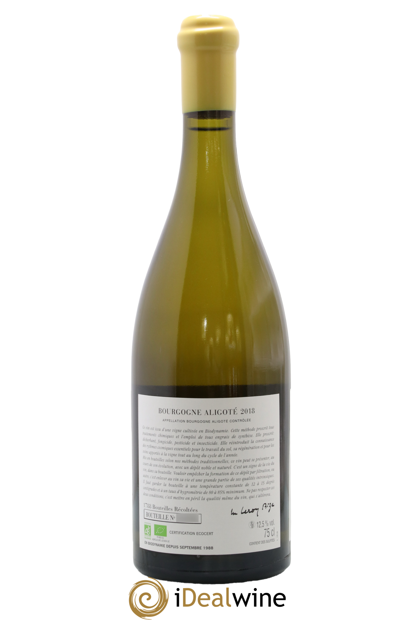 Bourgogne Aligoté Sous Chatelet d'Auvenay (Domaine) 2018 - Lot de 1 bouteille - 1