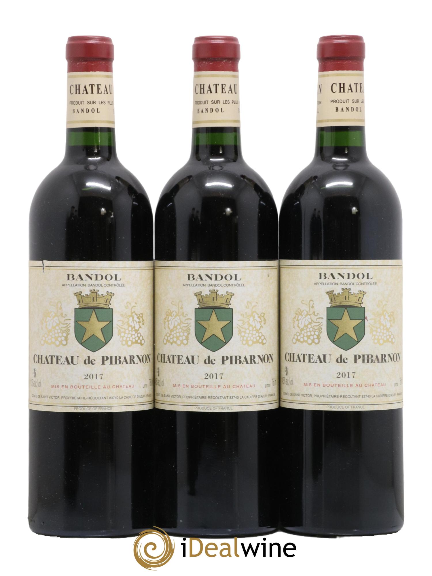 Bandol Château de Pibarnon Comte de Saint-Victor 2017 - Lot de 3 bouteilles - 0