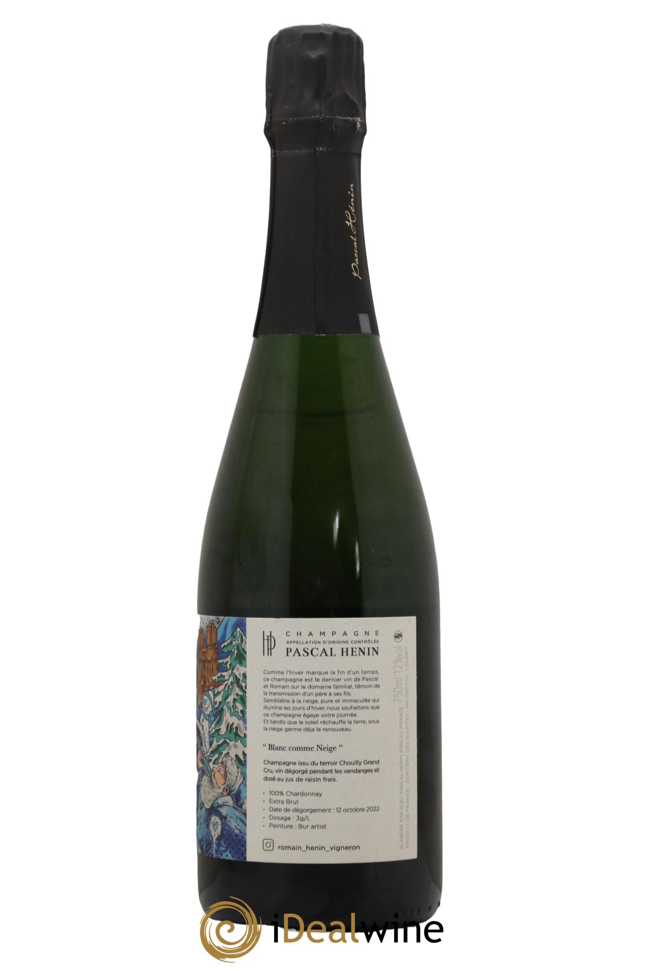 Blanc Comme Neige Pascal Henin - Romain Henin - Posten von 1 Flasche - 1