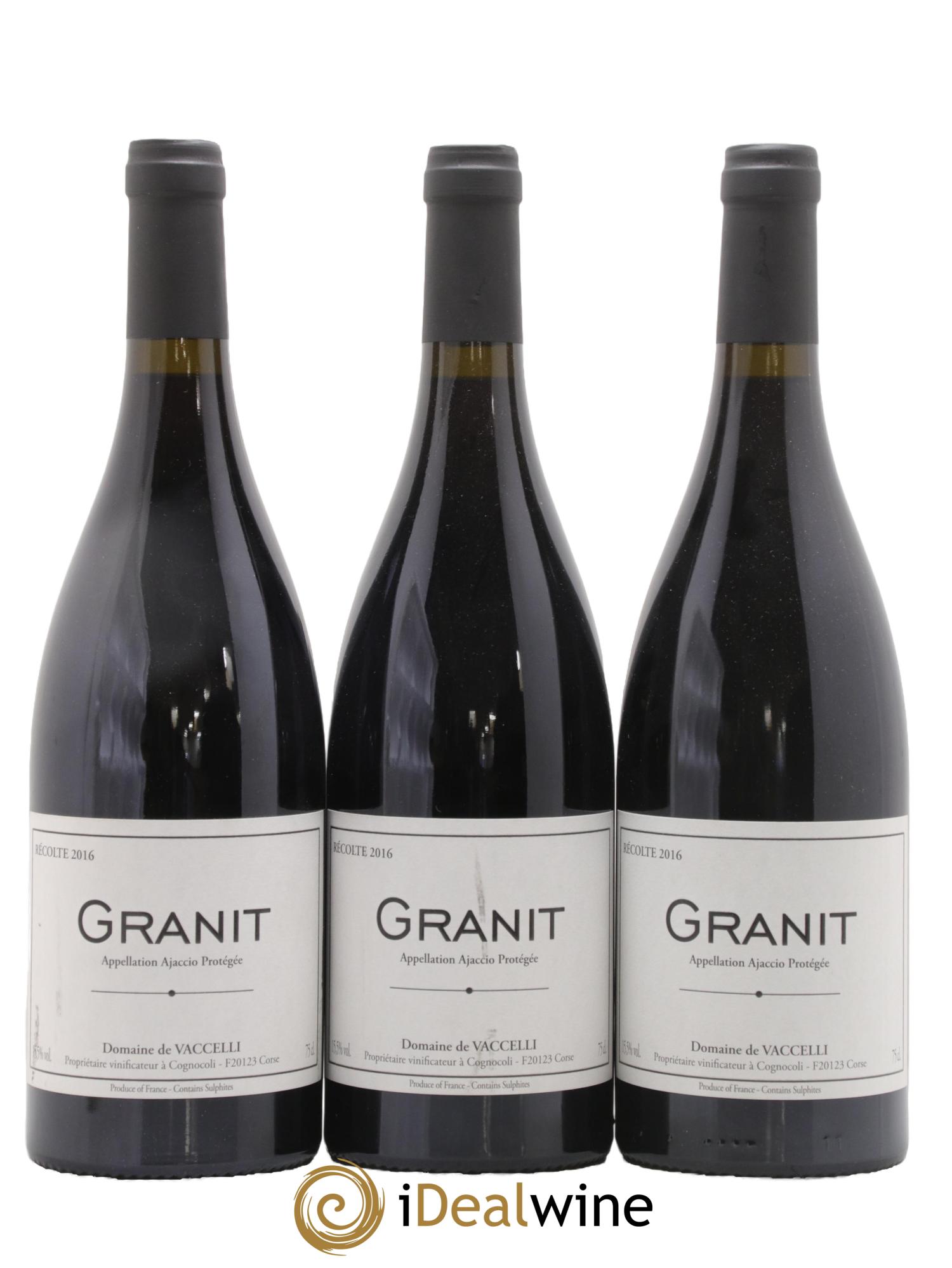 Ajaccio Granit Vaccelli 2016 - Lot de 3 bouteilles - 0