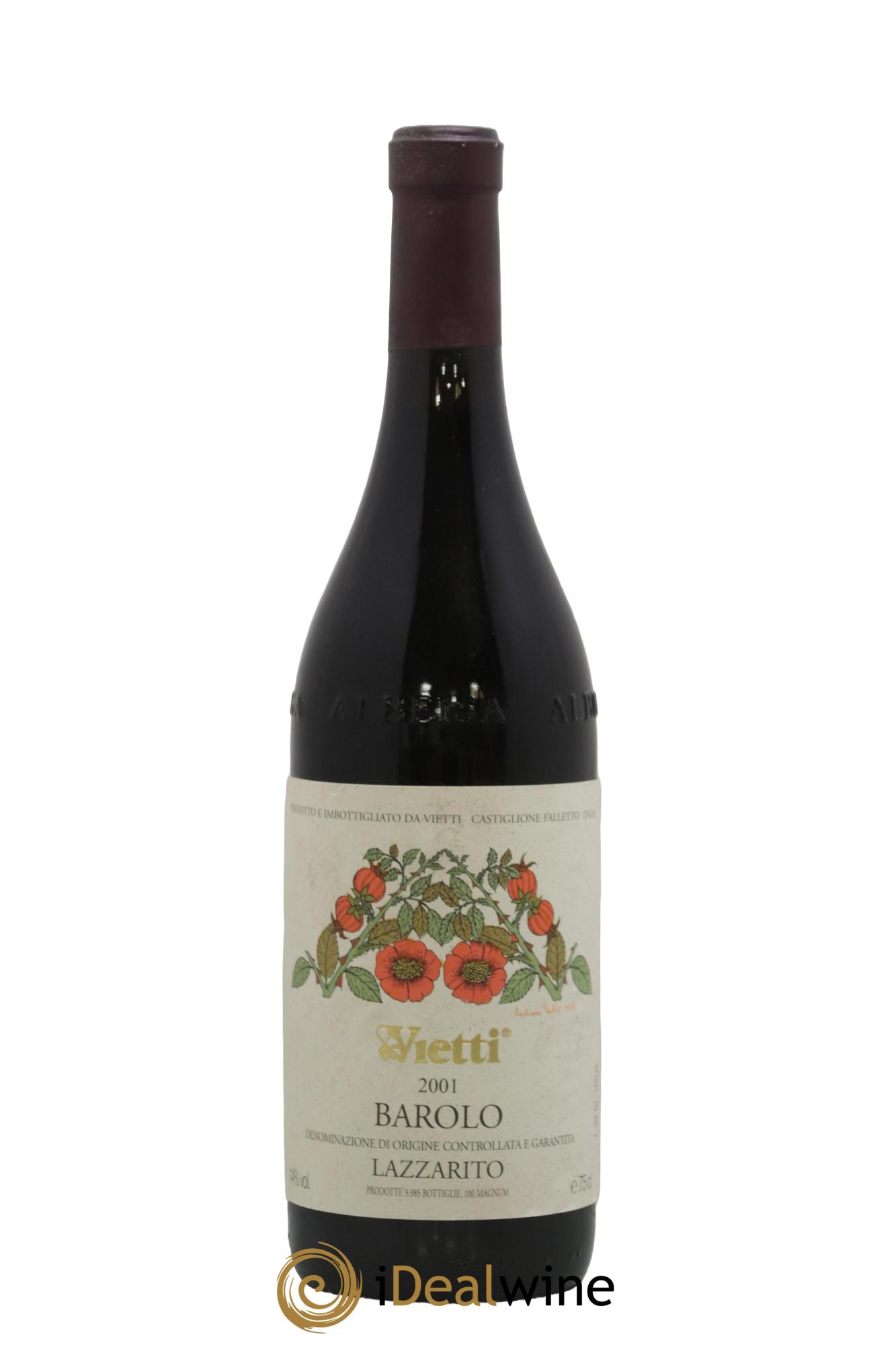 Barolo DOCG Lazzarito Vietti 2001 - Lot of 1 bottle - 0