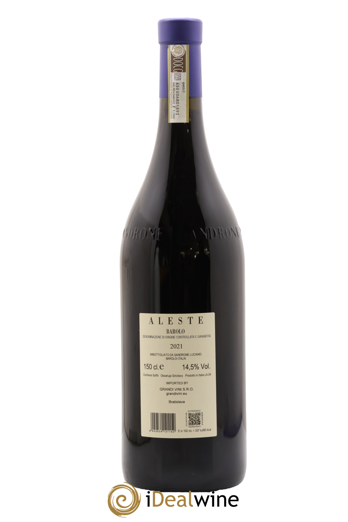 Barolo DOCG Aleste (anciennement Cannubi Boschis) Luciano Sandrone 2021 - Lot de 1 magnum - 1