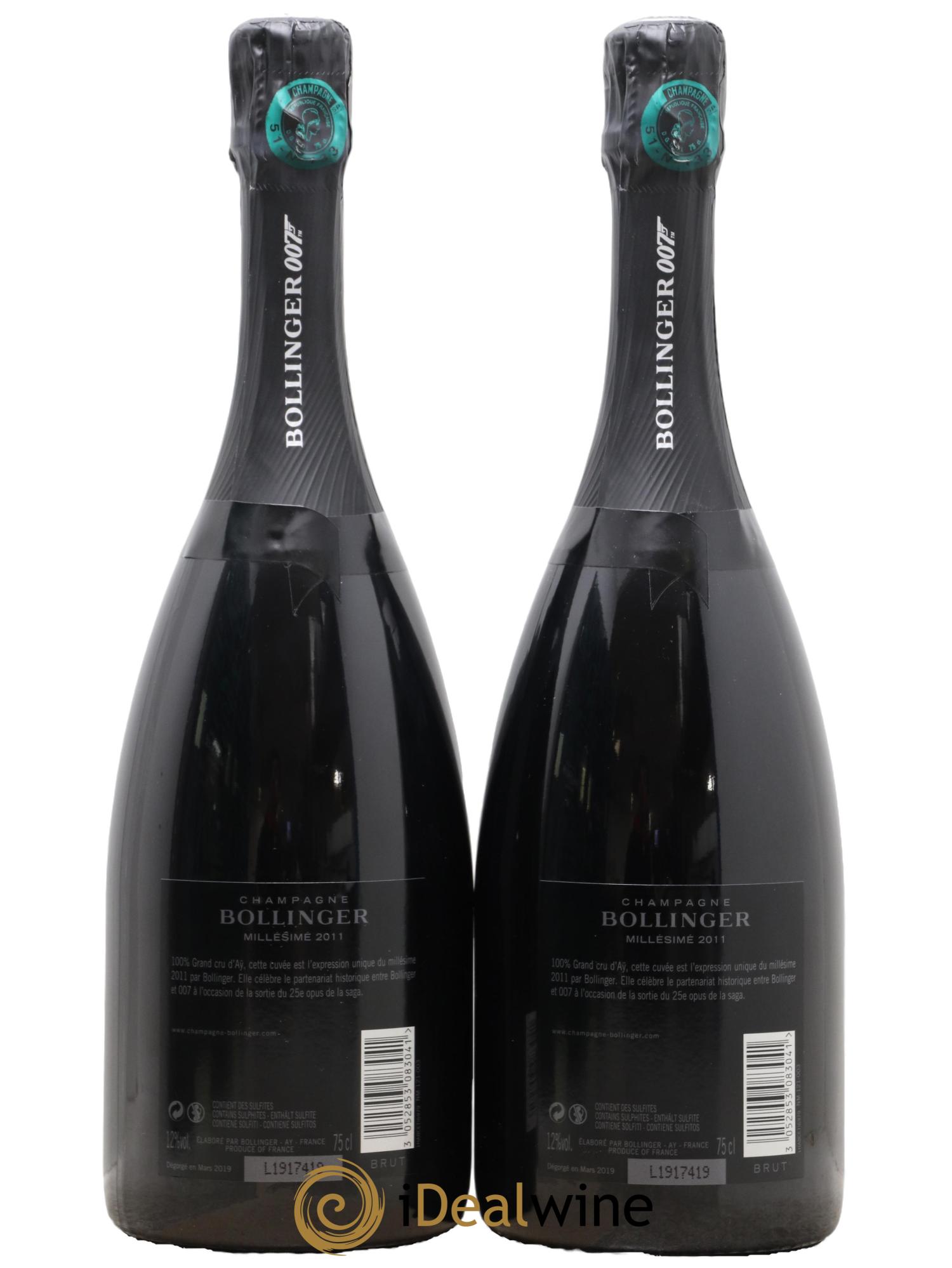 James Bond 007 Bollinger 2011 - Lotto di 2 bottiglie - 1