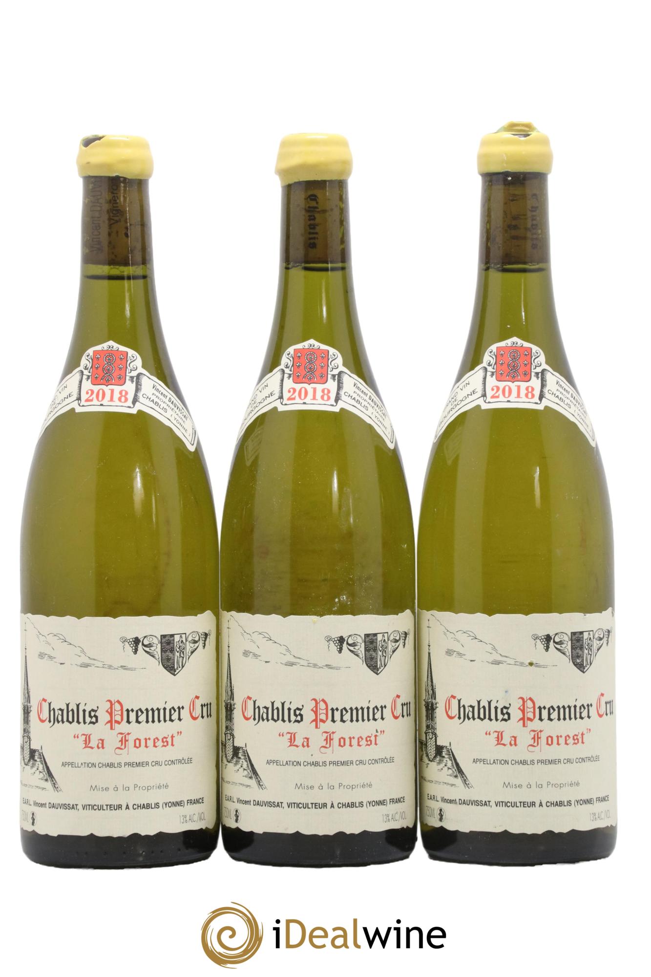 Chablis 1er Cru La Forest Vincent Dauvissat (Domaine) 2018 - Lot de 3 bouteilles - 0