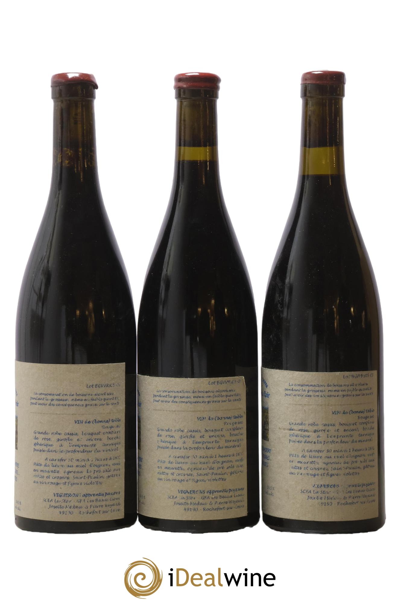 Vin de France Un vin de Terre Libre comme l'Air Le Sang de Lumière des Vieilles Vignes ... des Gasneries Josette Medau & Pierre Weyand 2005 - Lot de 3 bouteilles - 1