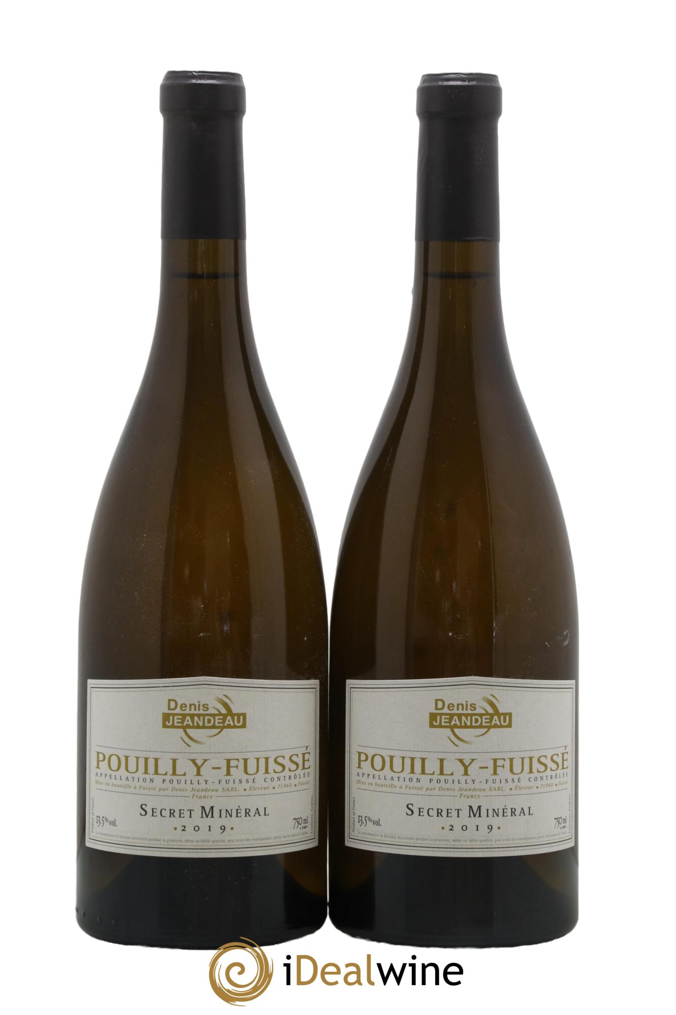 Pouilly-Fuissé Secret Minéral Domaine Denis Jeandeau 2019 - Lot de 2 bouteilles - 0