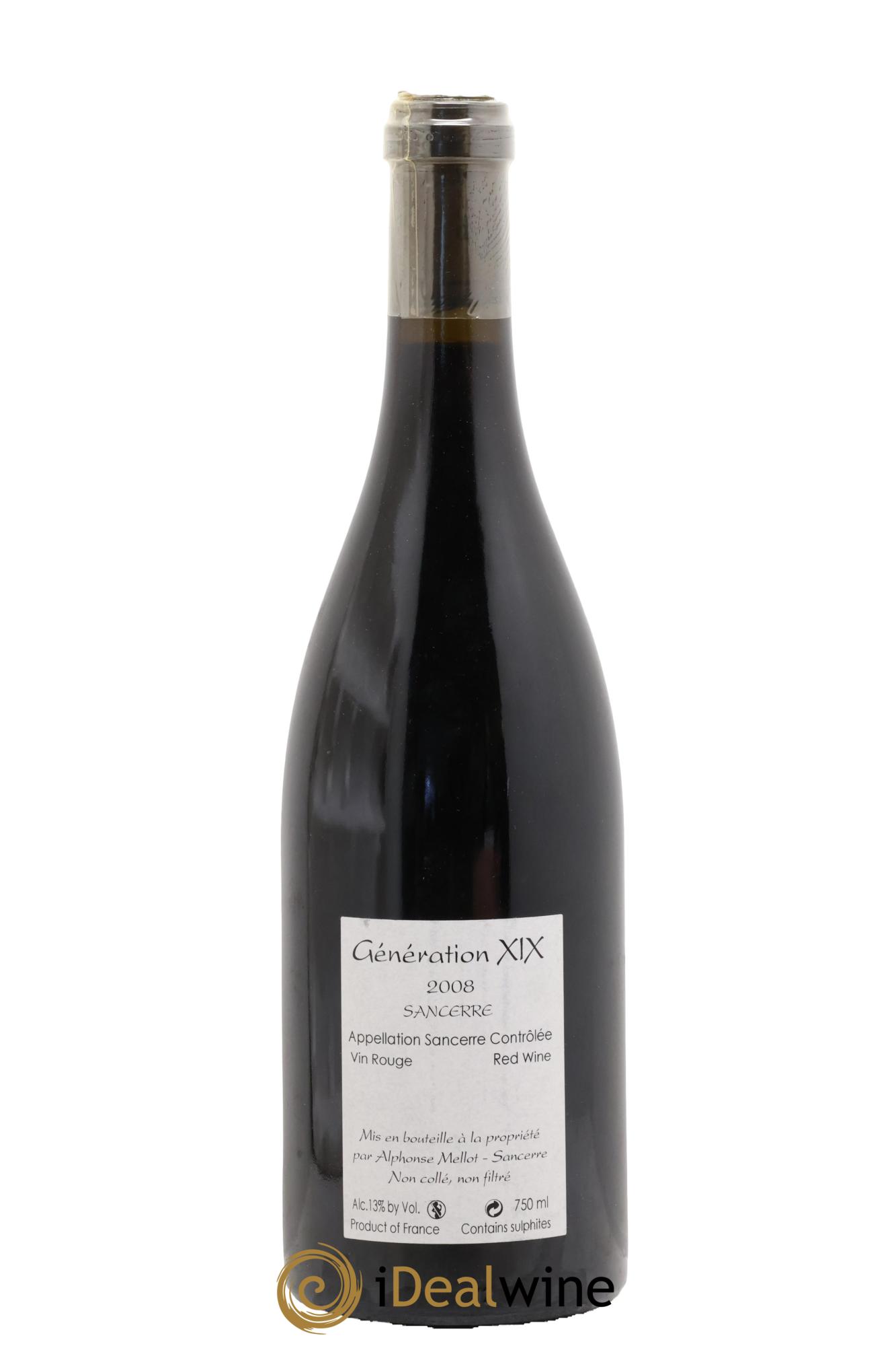 Sancerre Génération XIX Alphonse Mellot 2008 - Lot of 1 bottle - 1