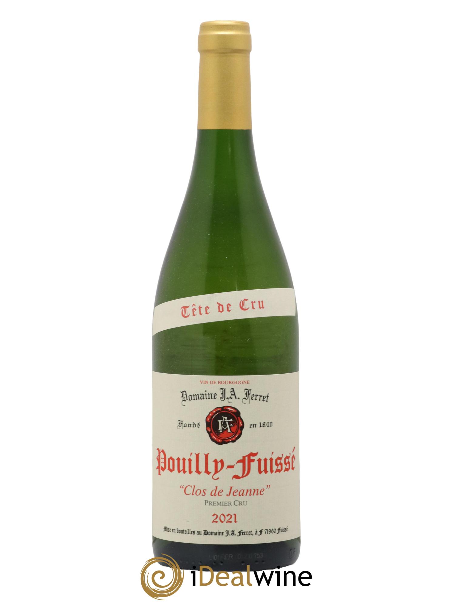 Pouilly-Fuissé 1er cru Tete de Cru Le Clos de Jeanne Domaine Ferret 2021 - Lot de 1 bouteille - 0