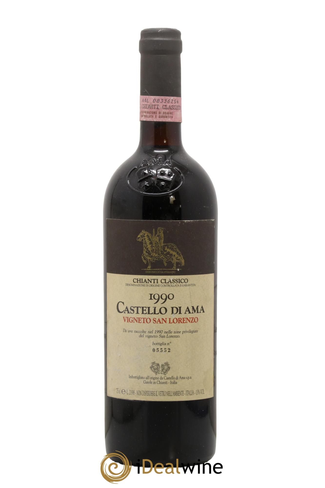 Chianti Classico DOCG San Lorenzo Castello di Ama 1990 - Lotto di 1 bottiglia - 0