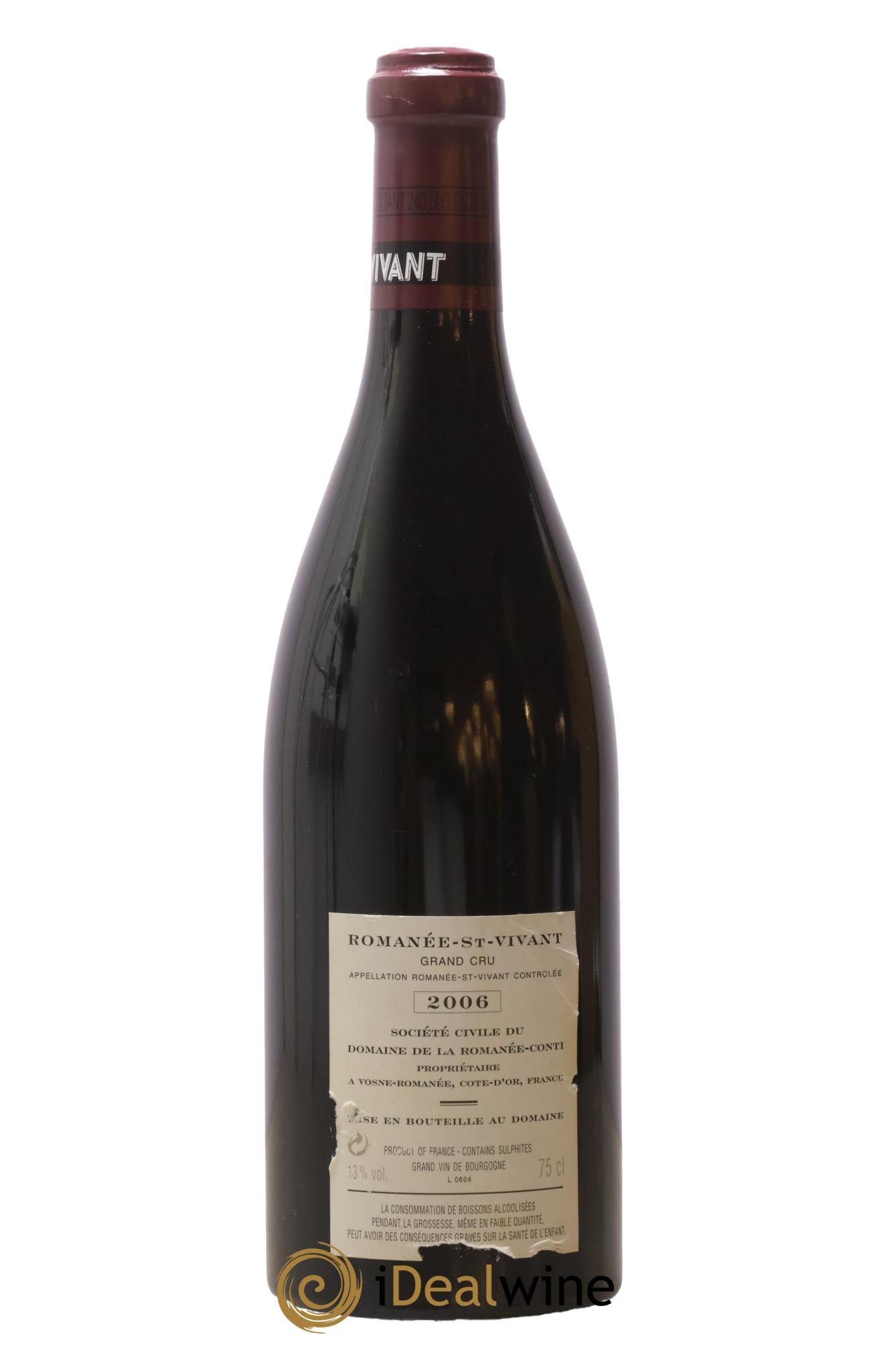 Romanée-Saint-Vivant Grand Cru Domaine de la Romanée-Conti 2006 - Lotto di 1 bottiglia - 1
