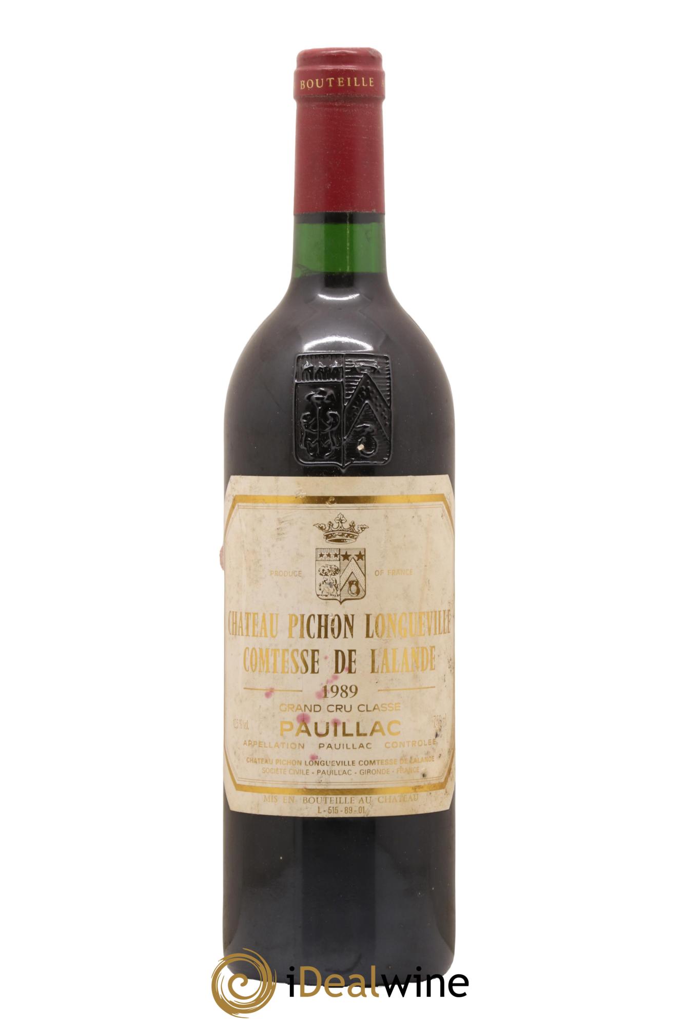 Château Pichon Longueville Comtesse de Lalande 2ème Grand Cru Classé 1989 - Lot de 1 bouteille - 0