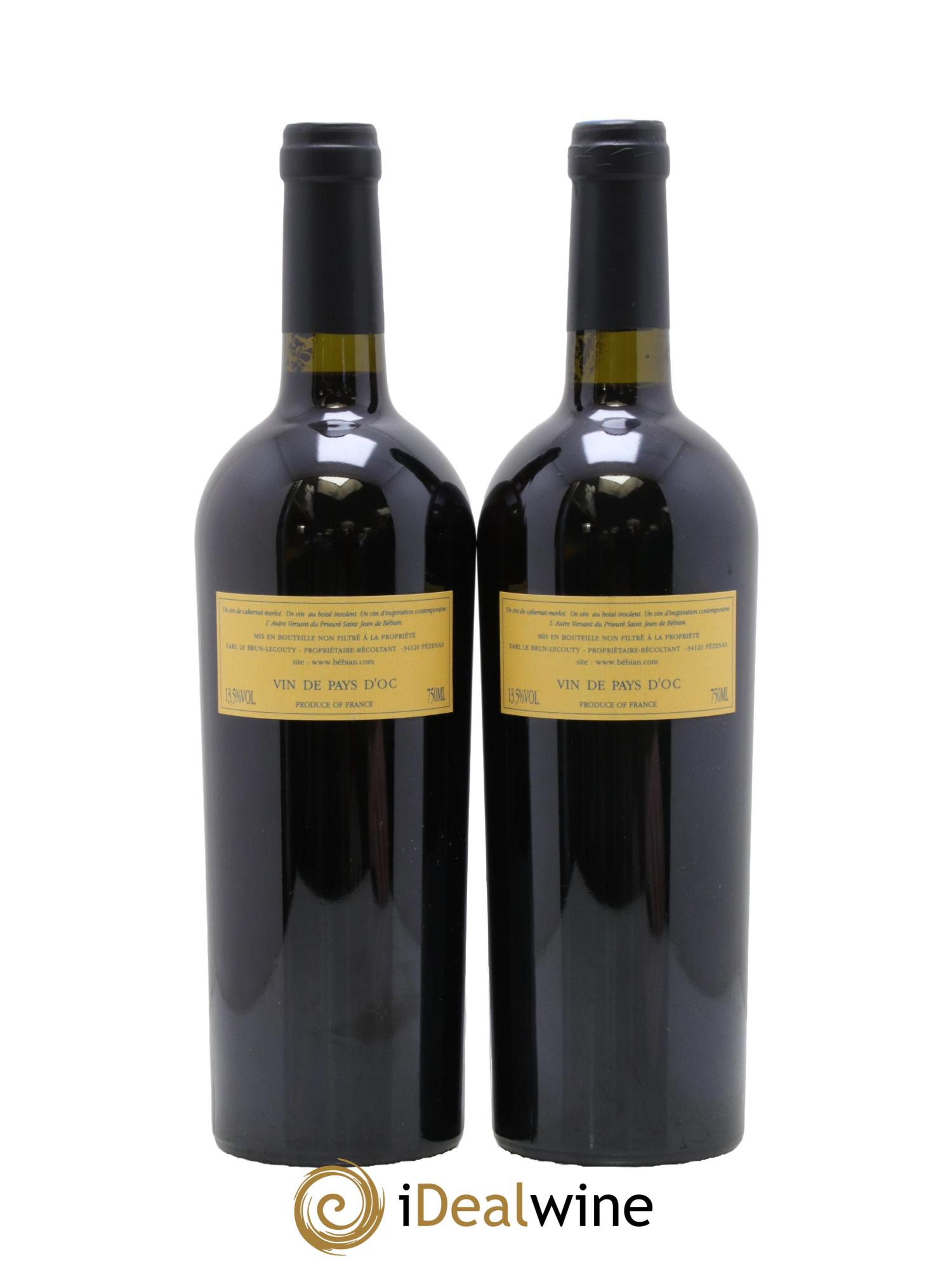 Languedoc L'Autre Versant Bébian Le Brun-Lecouty 2000 - Lot of 2 bottles - 1