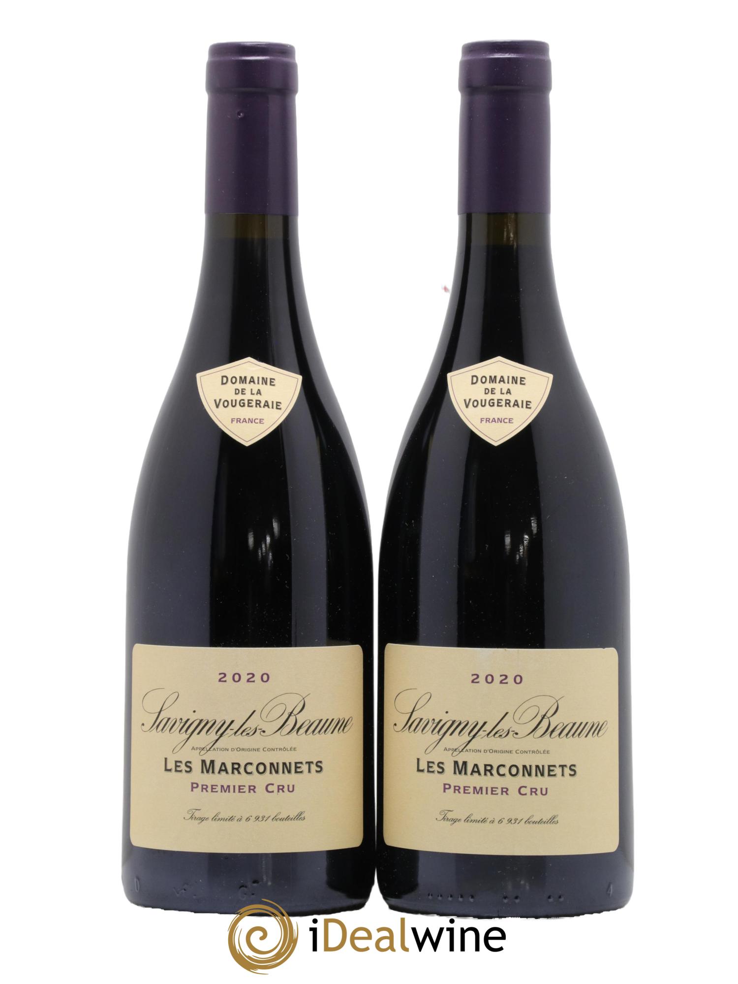 Savigny-lès-Beaune 1er Cru Les Marconnets La Vougeraie 2020 - Posten von 2 Flaschen - 0