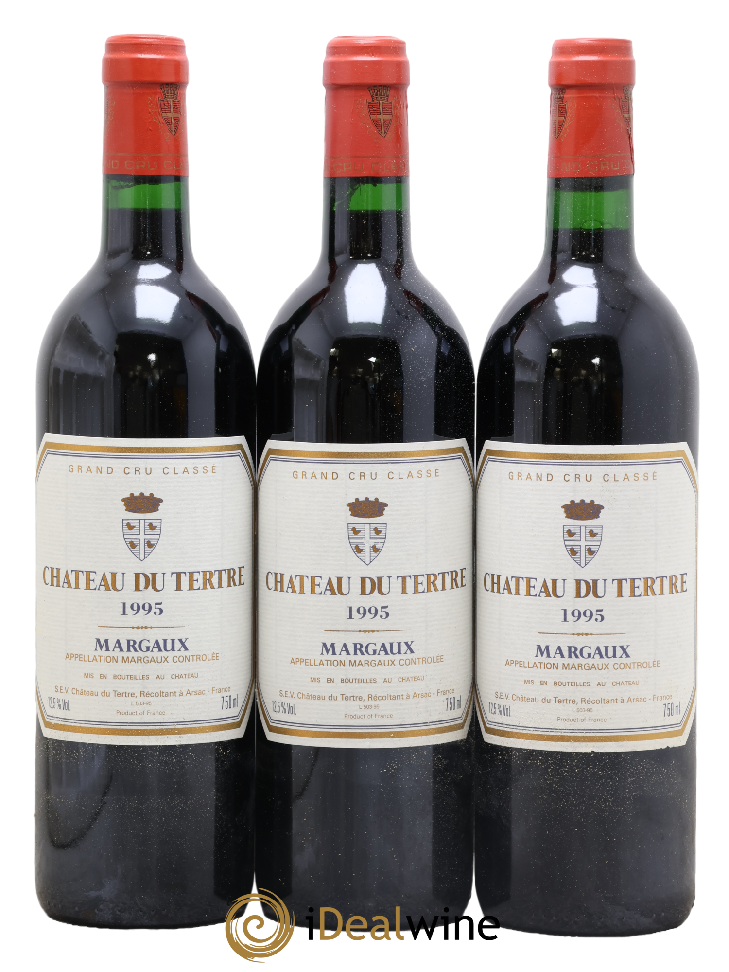 Château du Tertre 5ème Grand Cru Classé 1995 - Lot de 3 bouteilles - 0