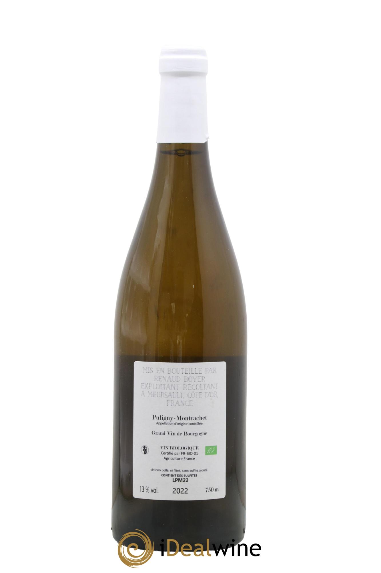 Puligny-Montrachet Les Reuchaux Renaud Boyer 2022 - Lot de 1 bouteille - 1