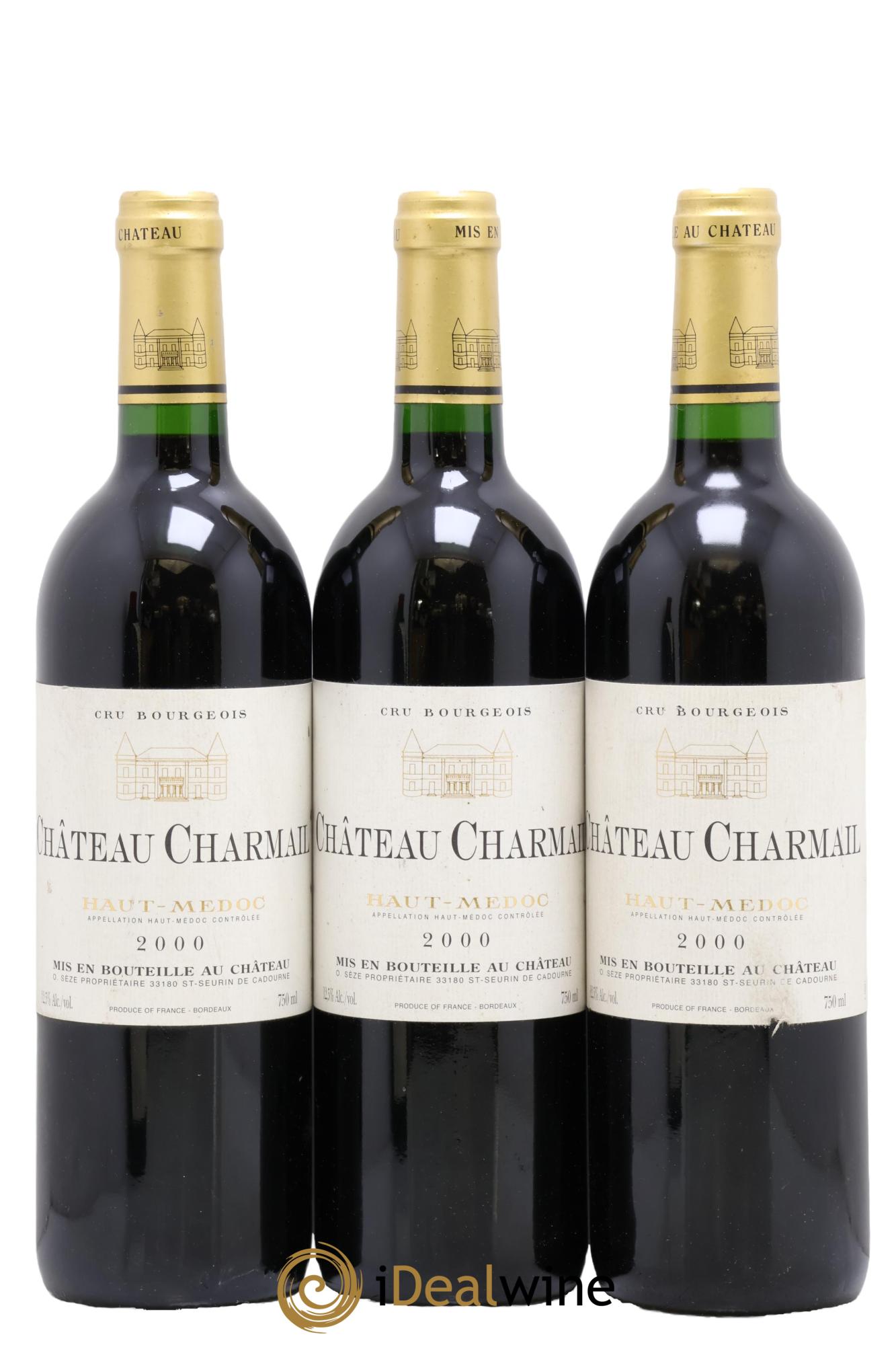 Château Charmail Cru Bourgeois 2000 - Lot of 3 bottles - 0