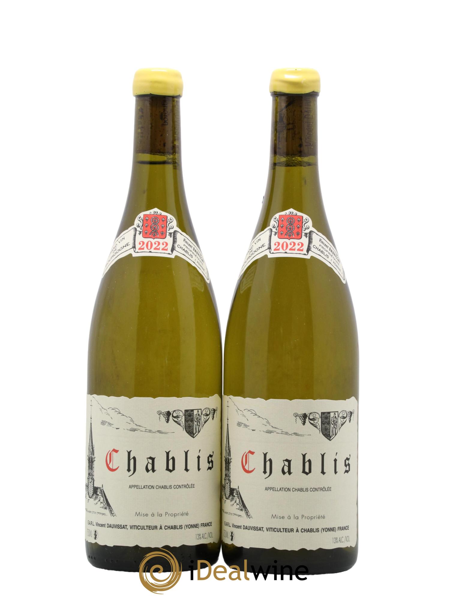 Chablis Vincent Dauvissat (Domaine) 2022 - Lot de 2 bouteilles - 0