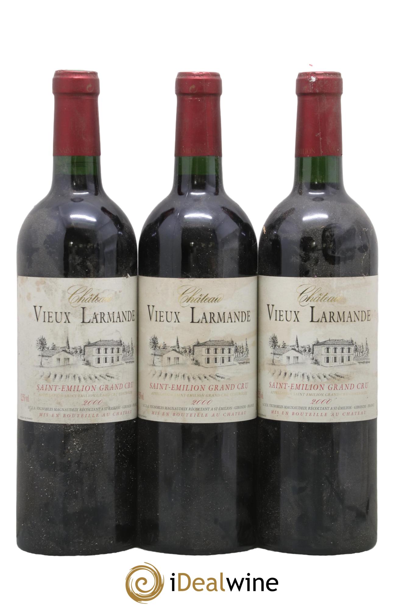 Saint-Émilion Grand Cru Château Vieux Larmande 2000 - Lot of 3 bottles - 0