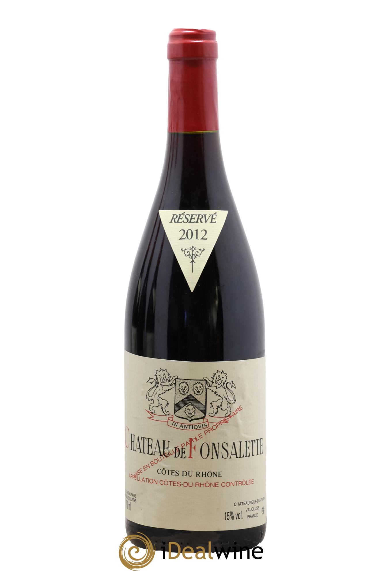 Côtes-du-Rhône Château de Fonsalette Emmanuel Reynaud 2012 - Lot de 1 bouteille - 0