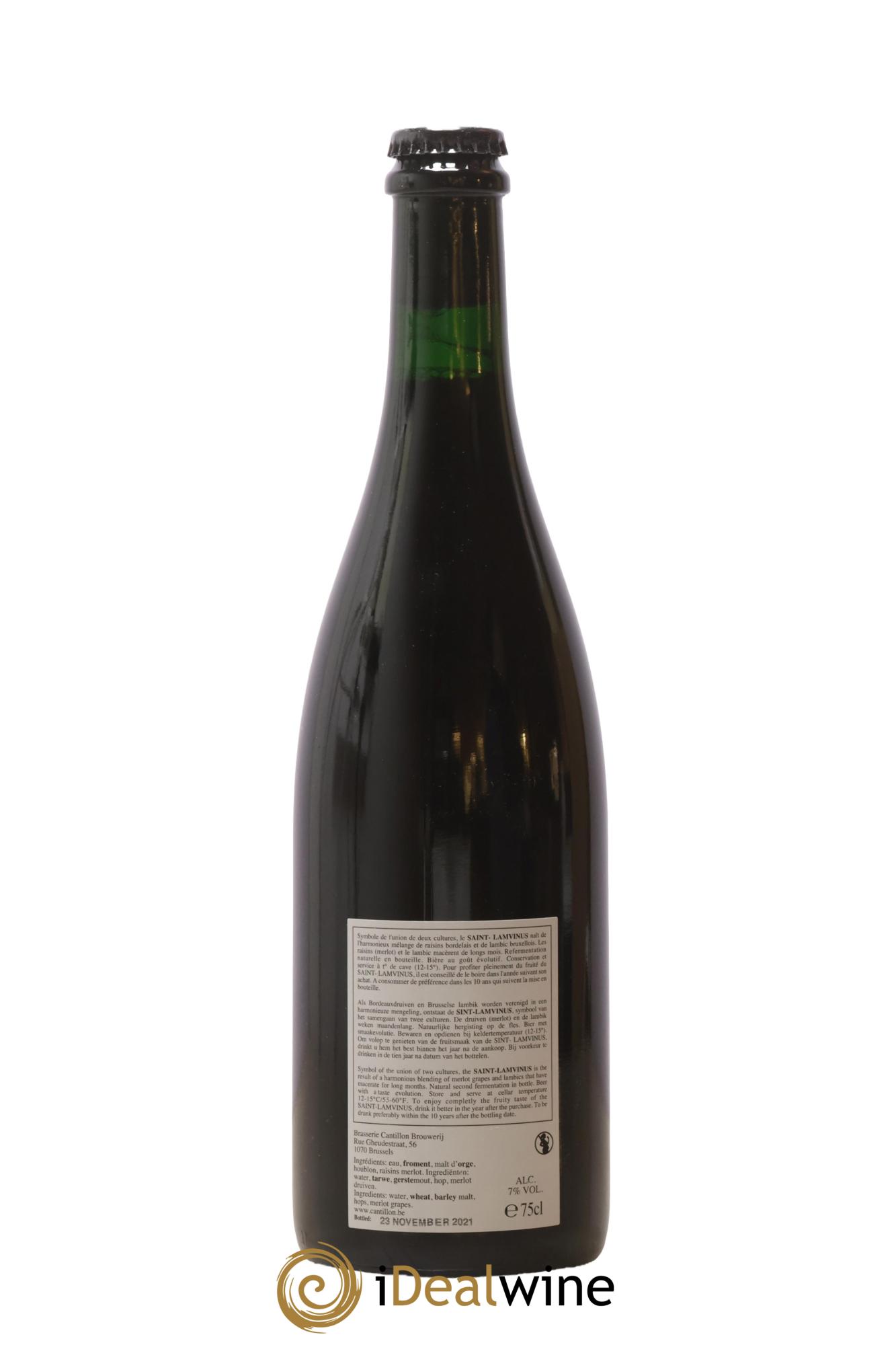 Bière Gueuze Cantillon Saint-Lamvinus (bottled 2021) - Lot de 1 bouteille - 1