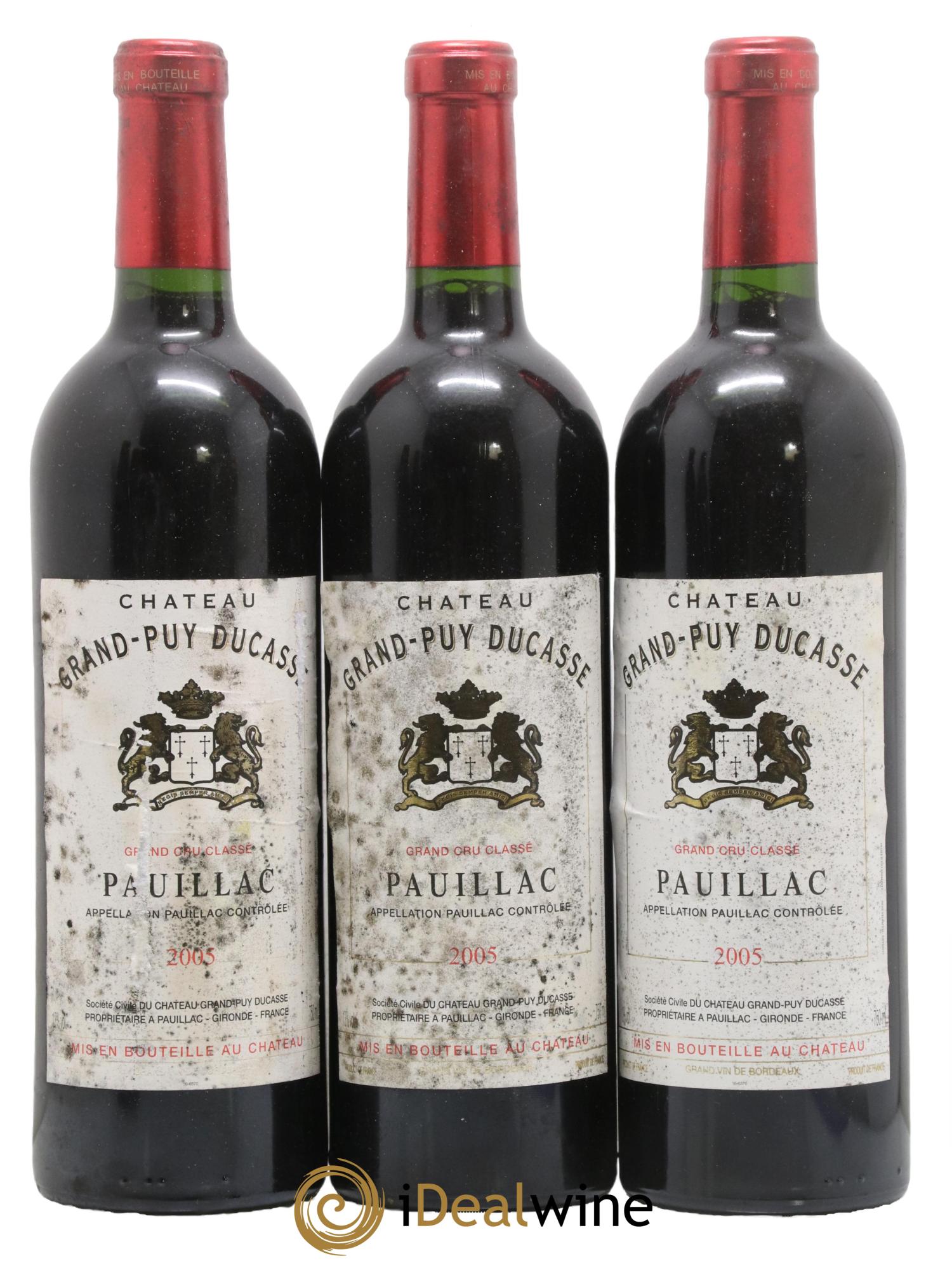 Château Grand Puy Ducasse 5ème Grand Cru Classé 2005 - Posten von 3 Flaschen - 0