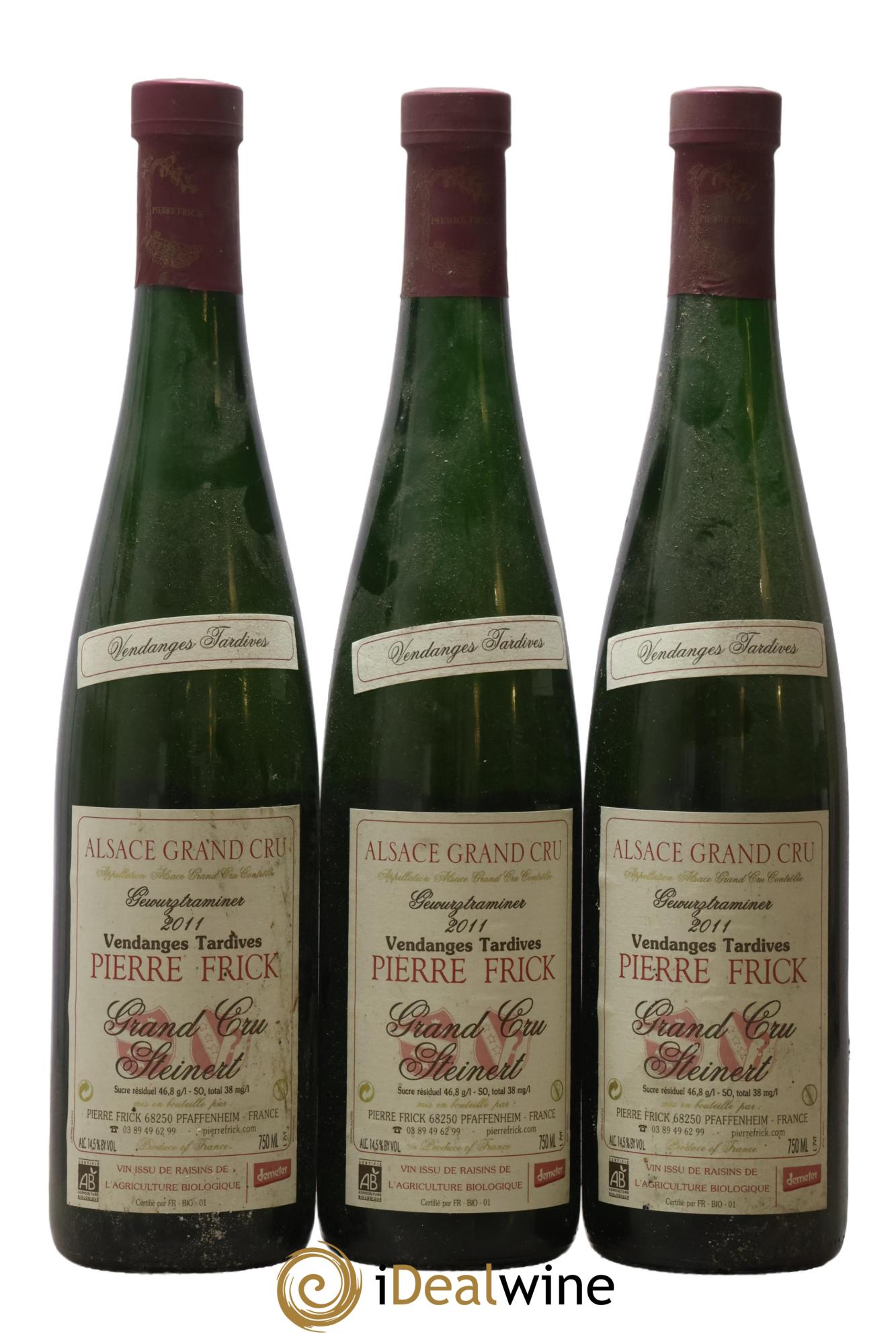 Alsace Gewurztraminer Vendanges Tardives Grand Cru Steinert Domaine Pierre Frick 2011 - Posten von 3 Flaschen - 0