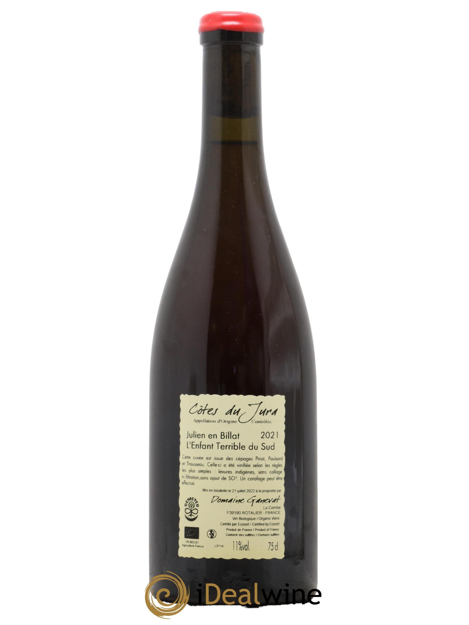 Côtes du Jura Julien en Billat l'enfant terrible du Sud Jean-François Ganevat (Domaine) 2021 - Lot de 1 bouteille - 1