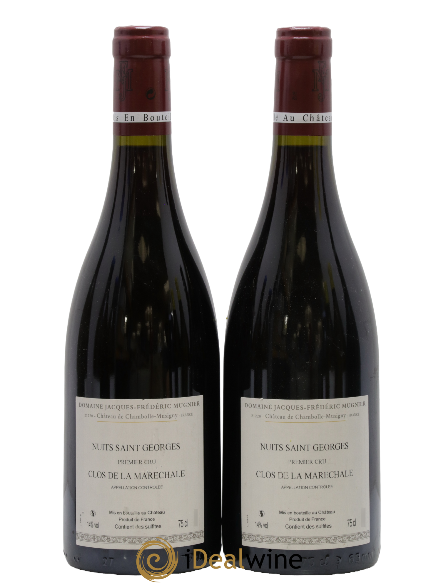 Nuits-Saint-Georges 1er Cru Clos de La Maréchale Jacques-Frédéric Mugnier 2018 - Lot of 2 bottles - 1