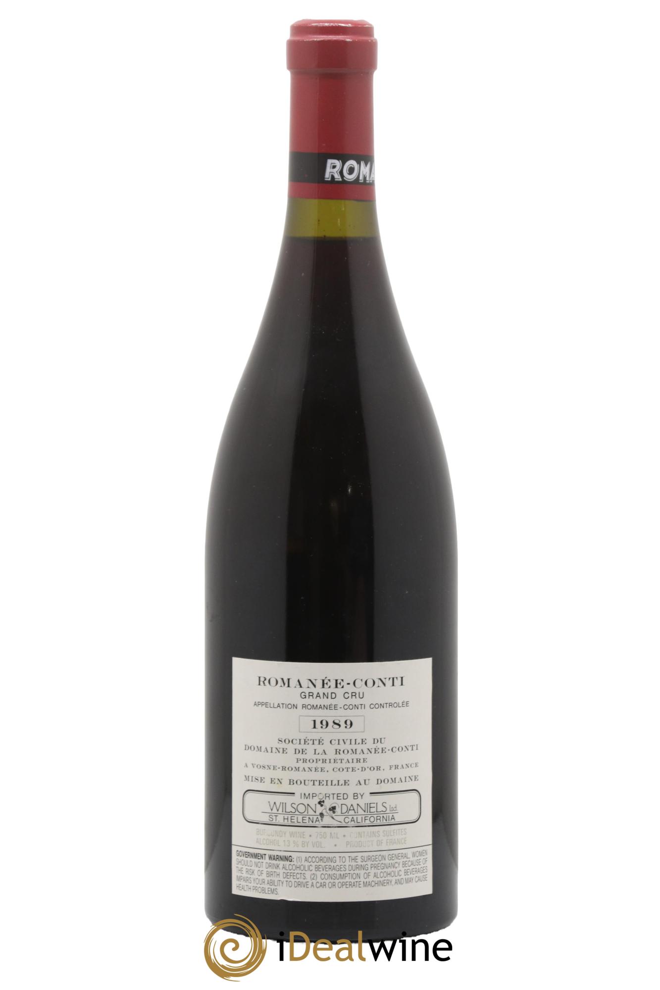 Romanée-Conti Grand Cru Domaine de la Romanée-Conti 1989 - Lot de 1 bouteille - 1