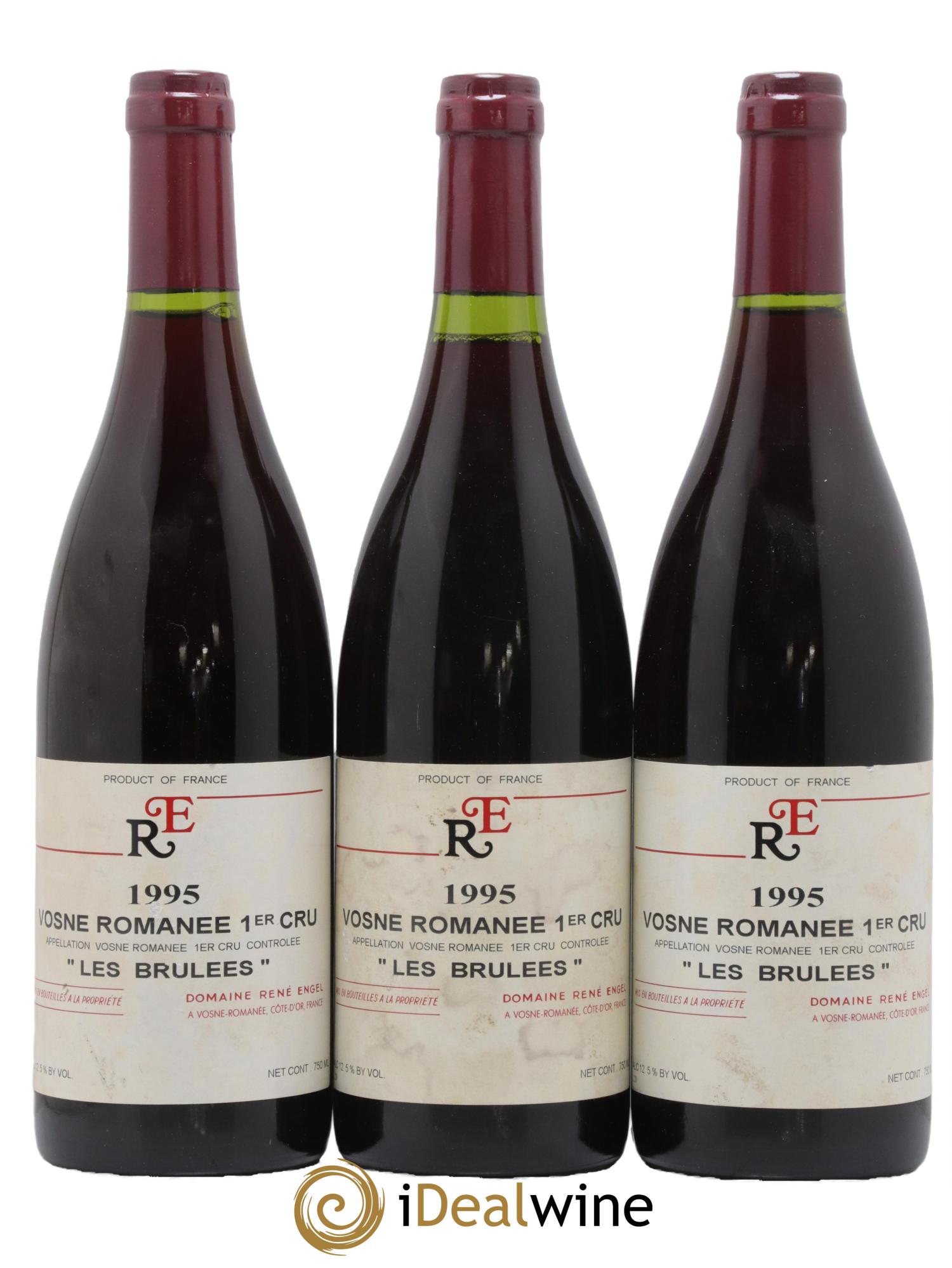 Vosne-Romanée 1er Cru Les Brûlées Domaine René Engel - Domaine Eugénie 1995 - Lotto di 3 bottiglie - 0