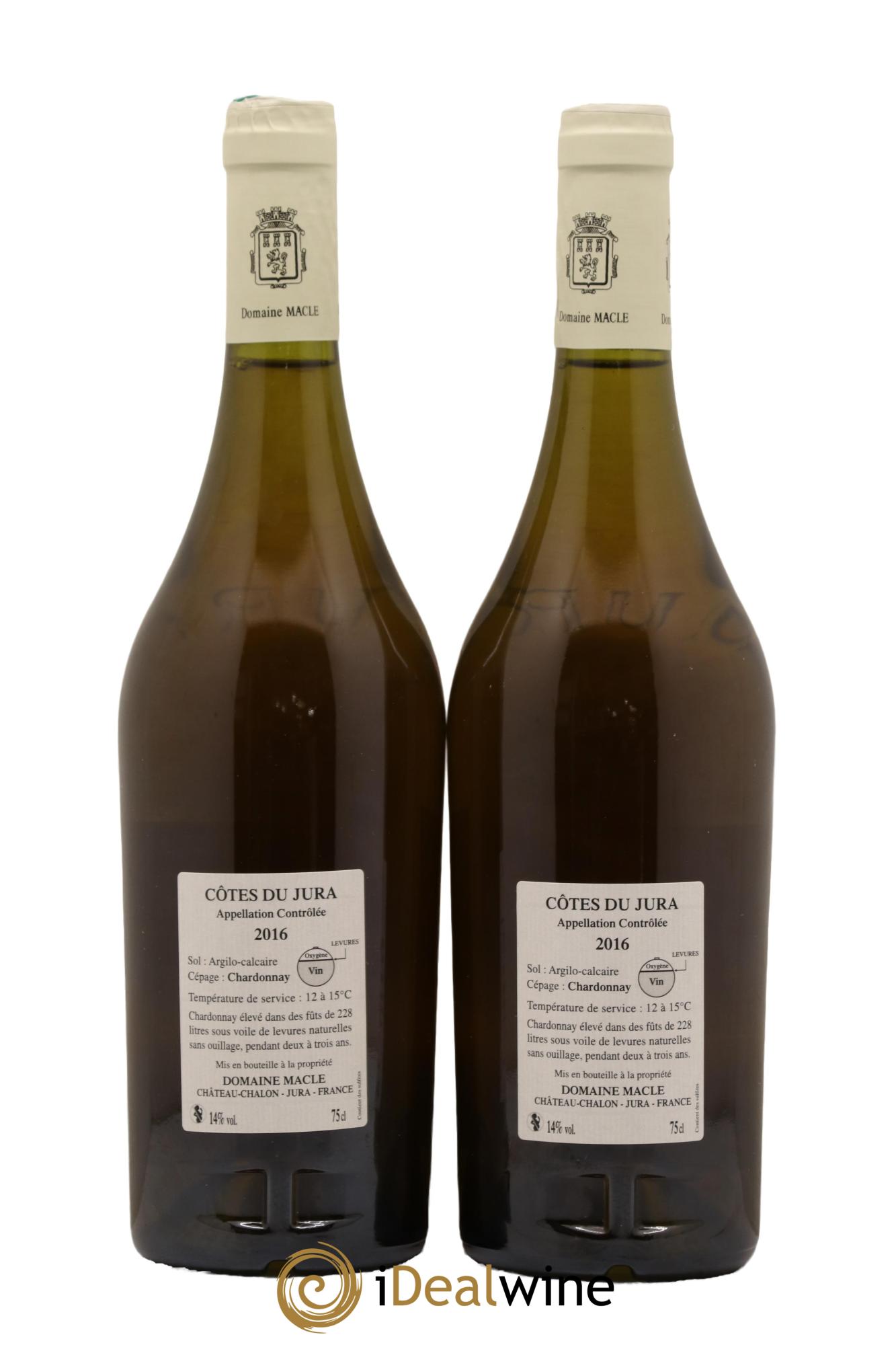 Côtes du Jura Chardonnay sous voile Jean Macle 2016 - Posten von 2 Flaschen - 1
