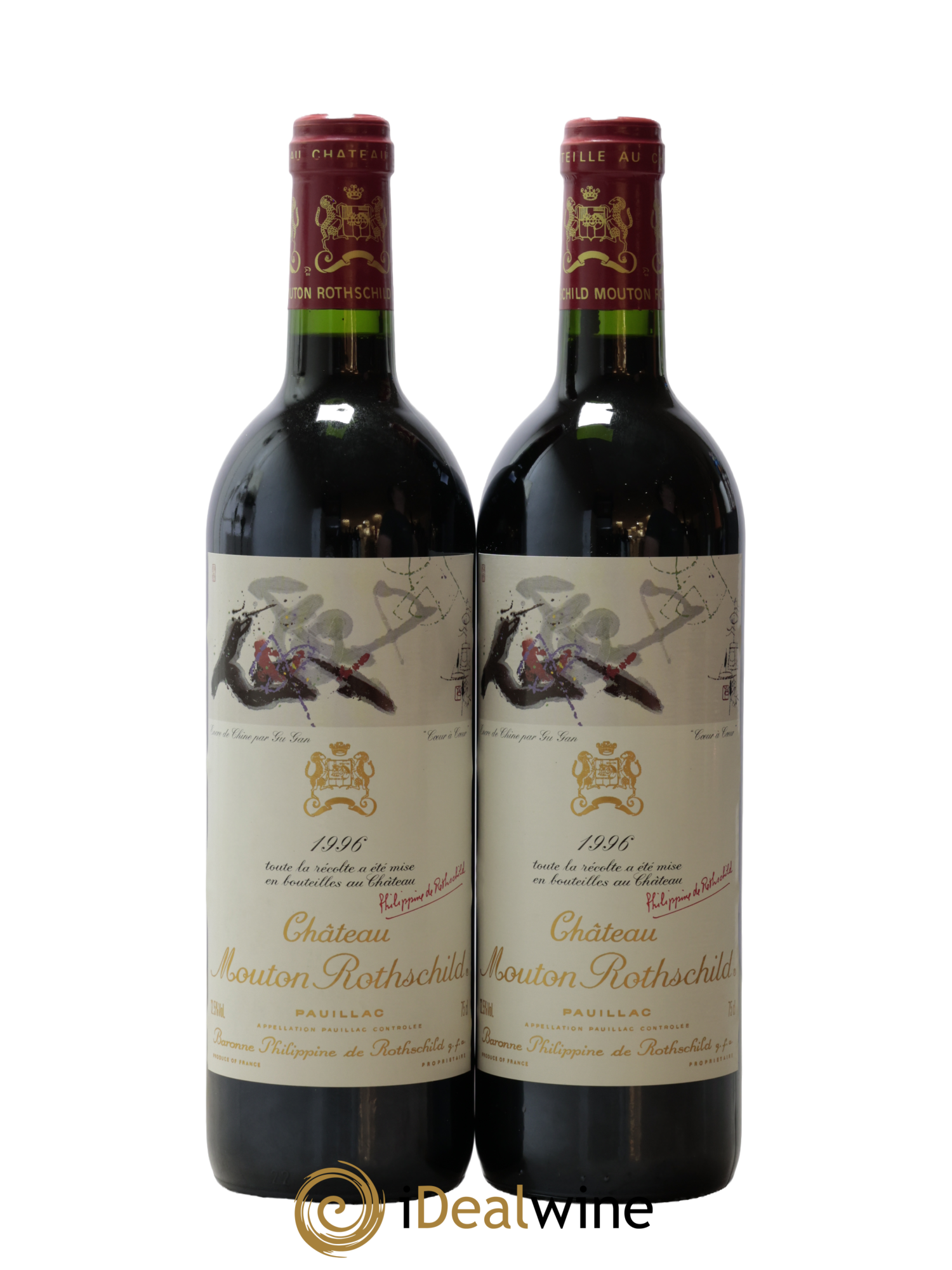 Château Mouton Rothschild 1er Grand Cru Classé 1996 - Lot de 2 bouteilles - 0