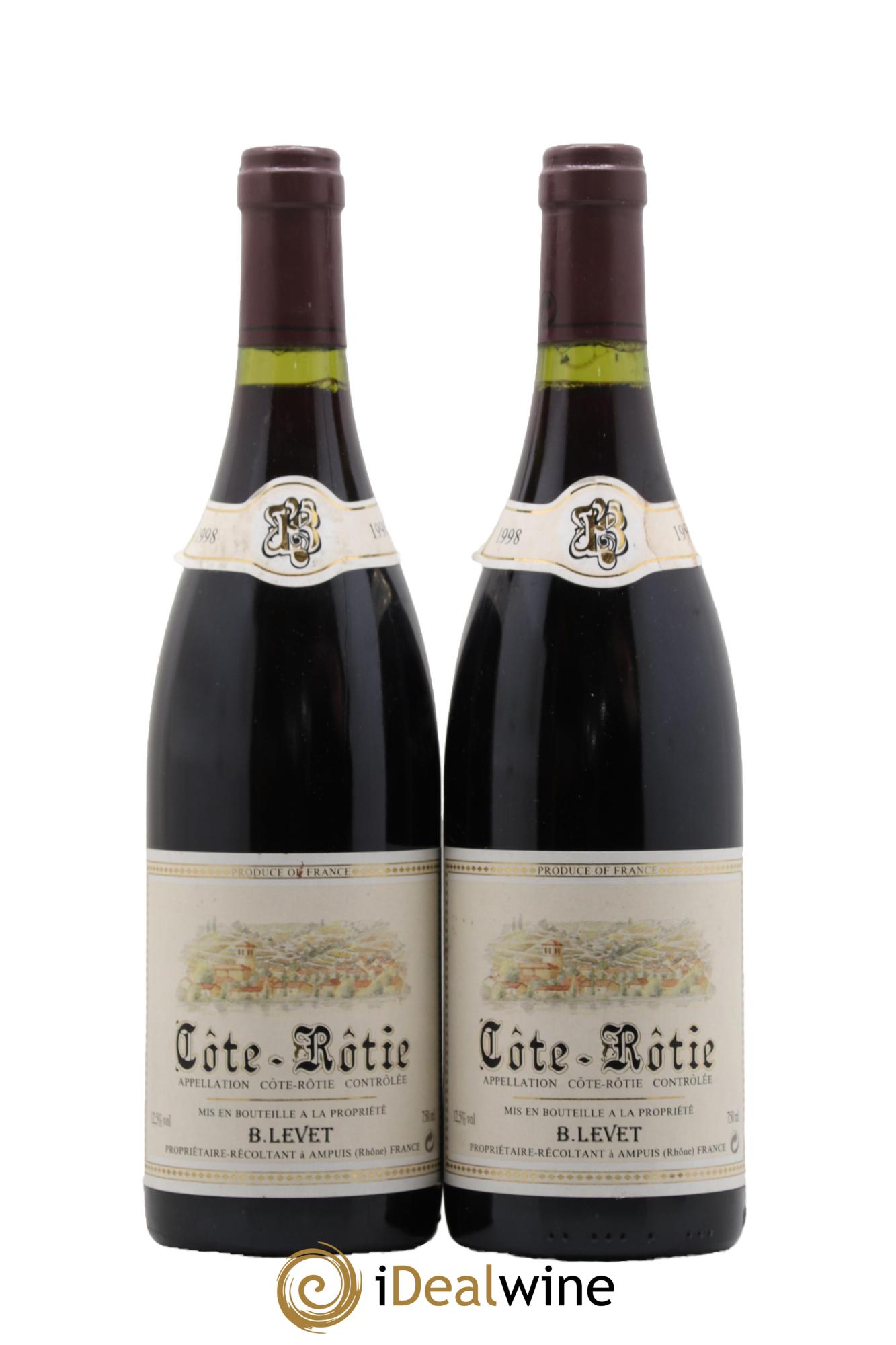 Côte-Rôtie Vignobles Levet 1998 - Lot de 2 bouteilles - 0
