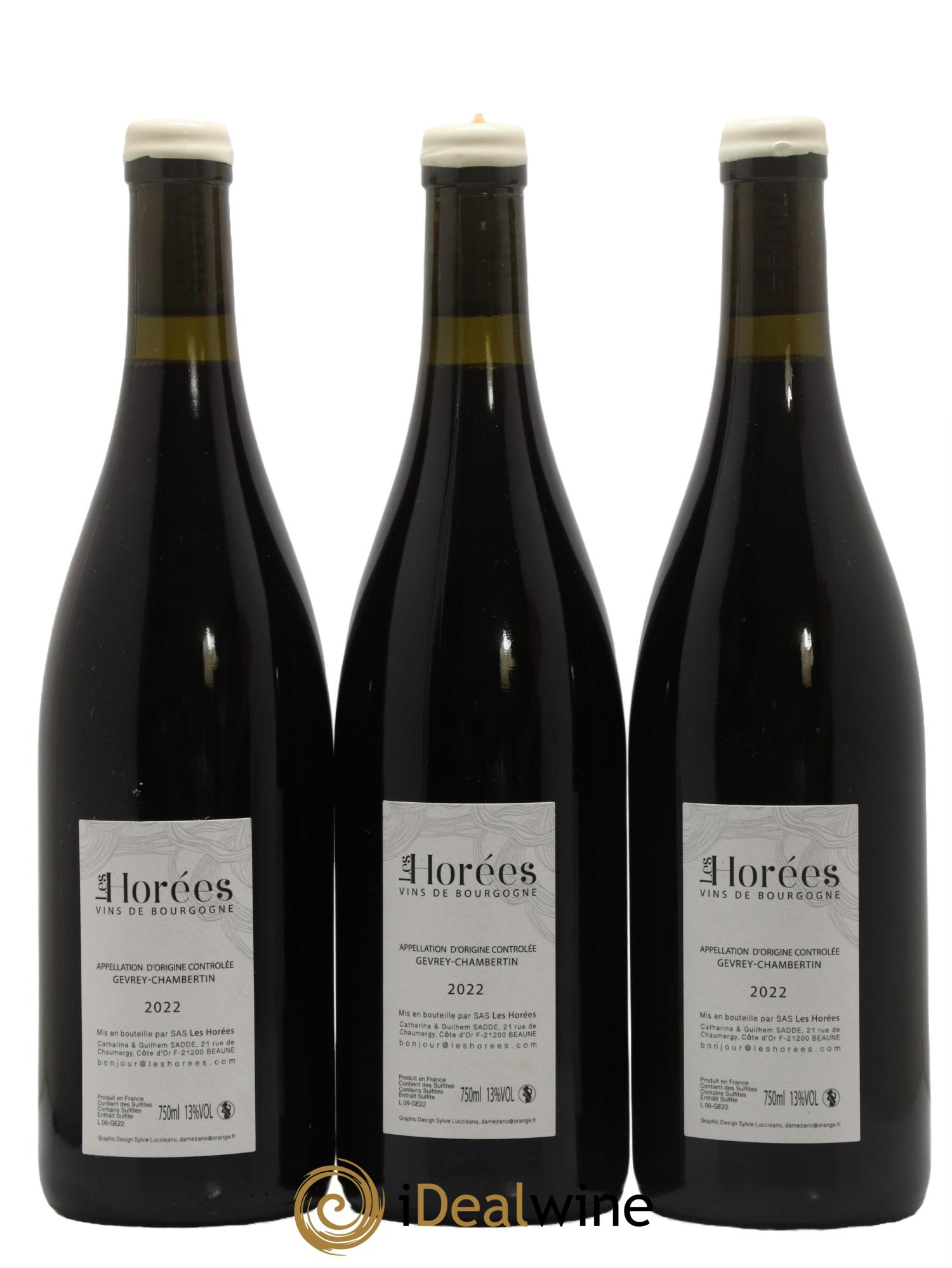 Gevrey-Chambertin En Reniard Les Horées 2022 - Lot de 3 bouteilles - 1