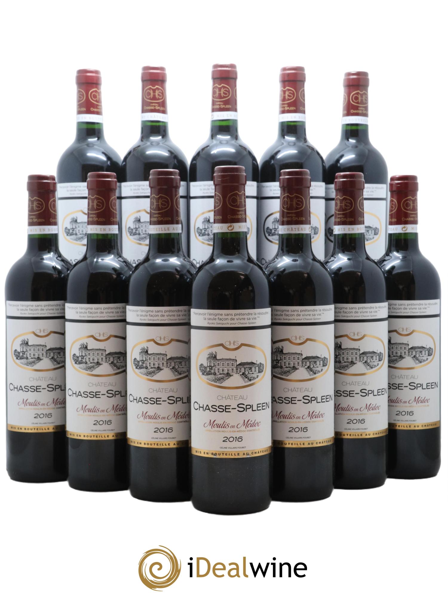 Château Chasse Spleen 2016 - Lot de 12 bouteilles - 0