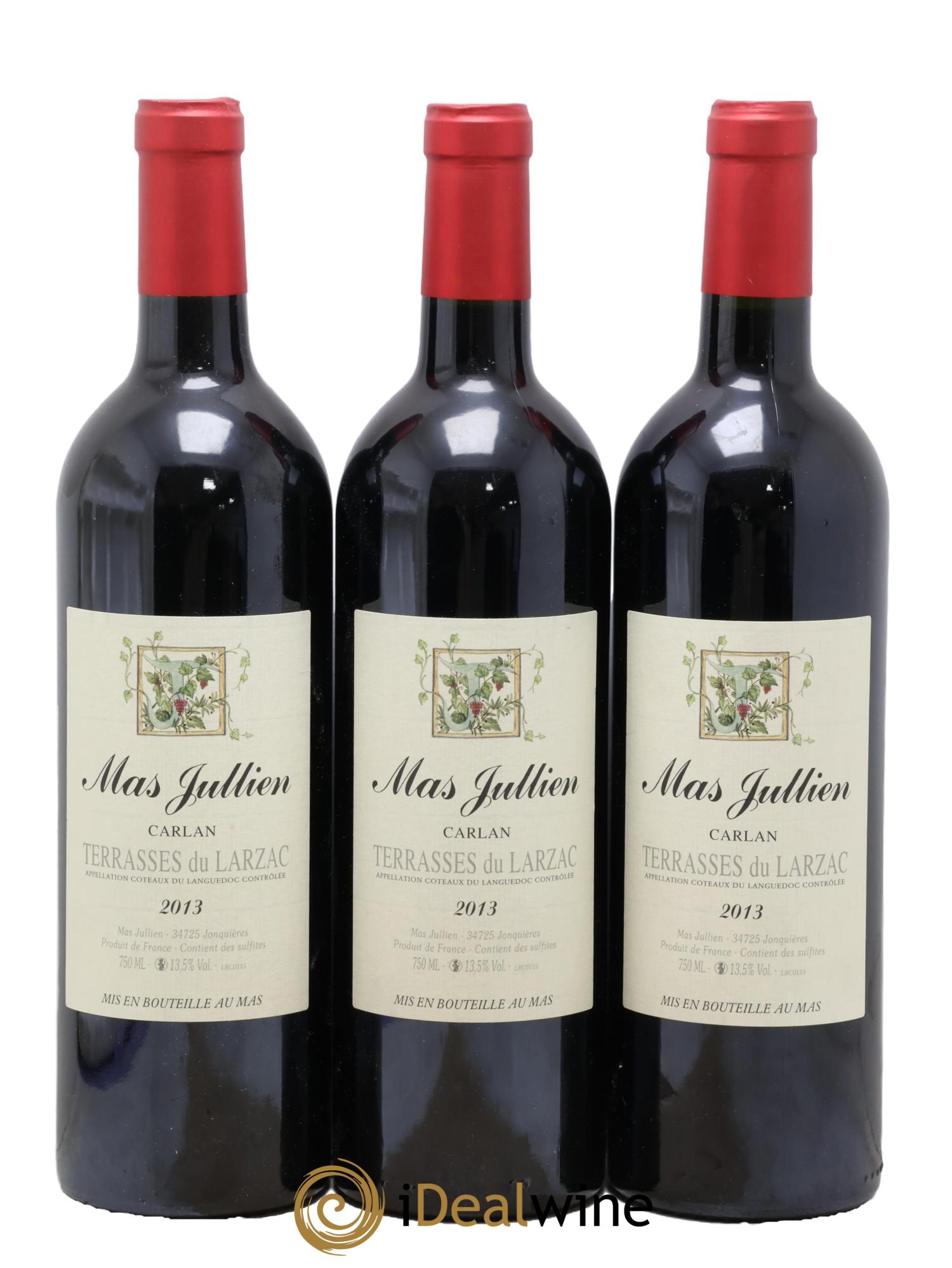 Terrasses du Larzac Mas Jullien Carlan Olivier Jullien 2013 - Lot de 3 bouteilles - 0