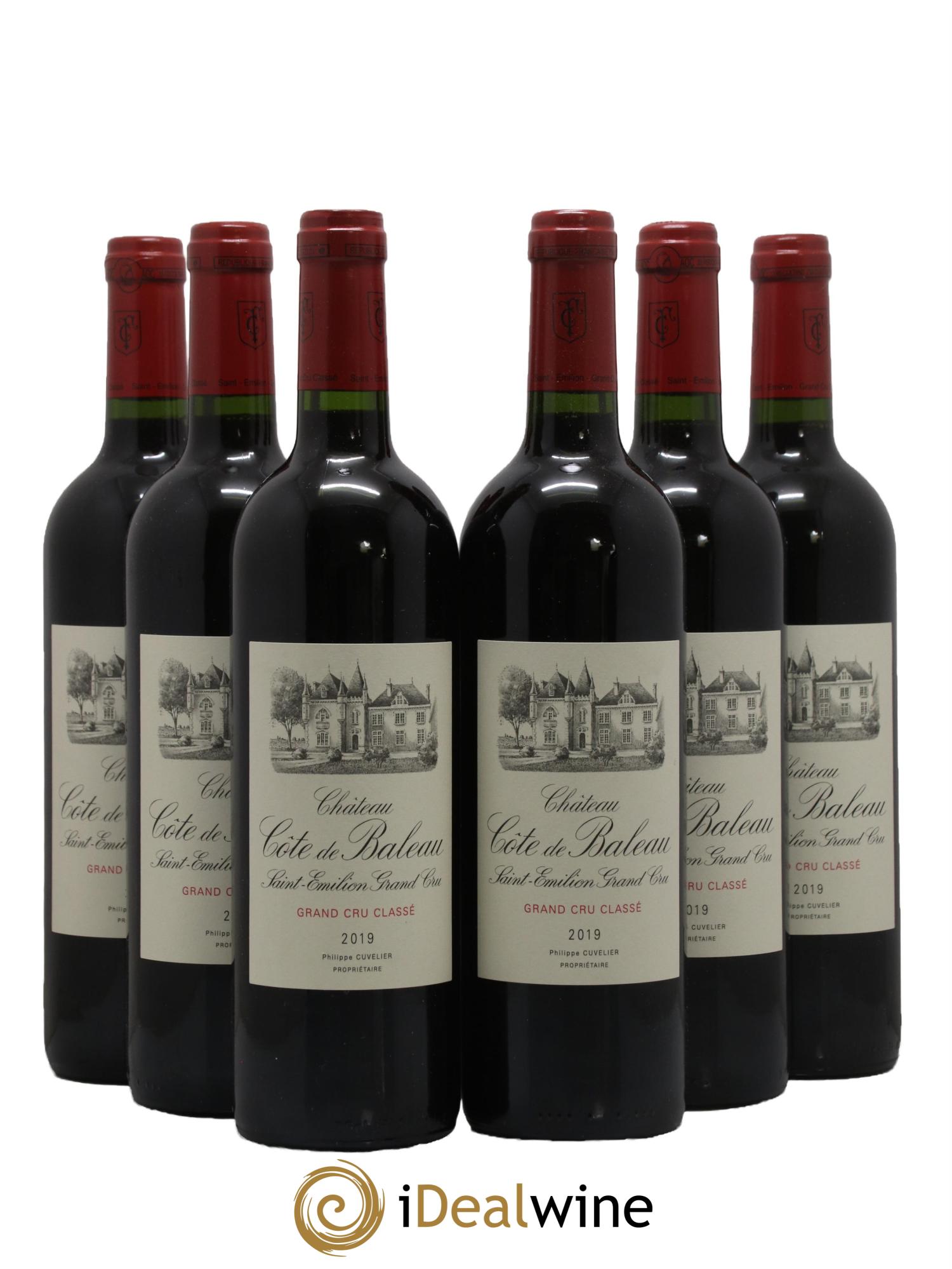 Château Côte de Baleau Grand Cru Classé 2019 - Lot de 6 bouteilles - 0