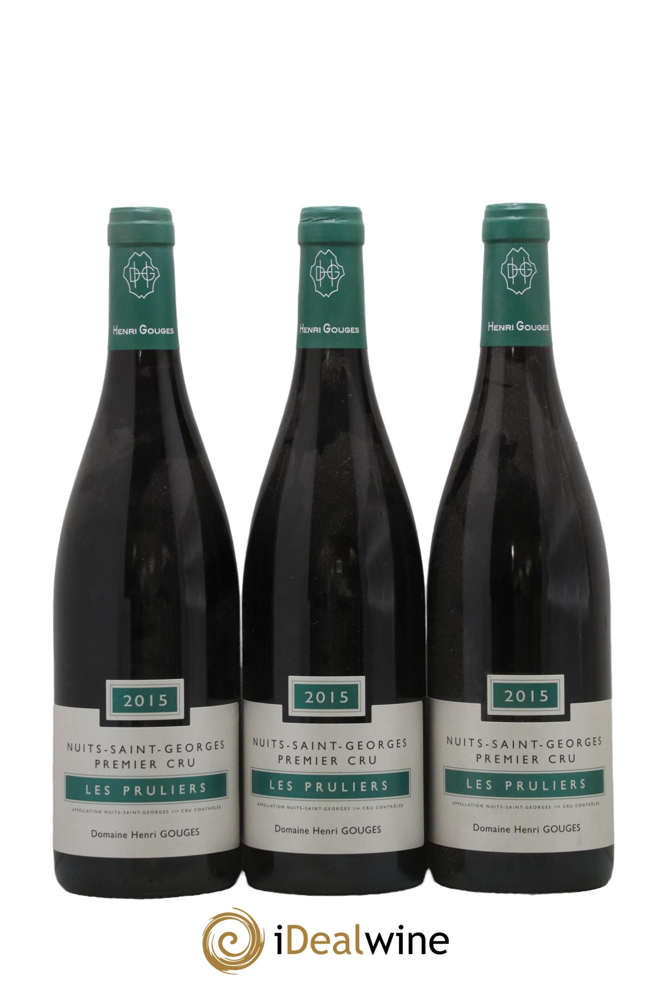 Nuits-Saint-Georges 1er Cru Les Pruliers Henri Gouges 2015 - Lot de 3 bouteilles - 0