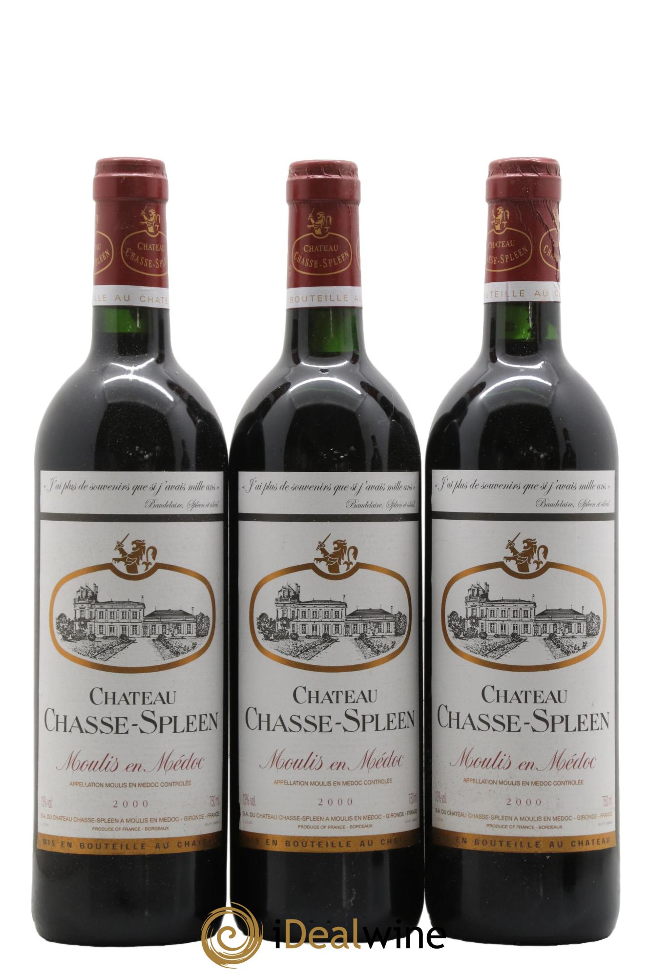 Château Chasse Spleen  2000 - Lot de 12 bouteilles - 3