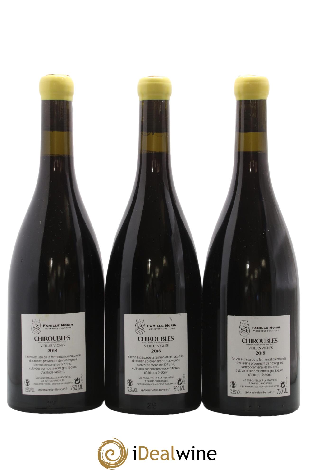 Chiroubles Vieilles Vignes Famille Morin 2018 - Posten von 3 Flaschen - 1