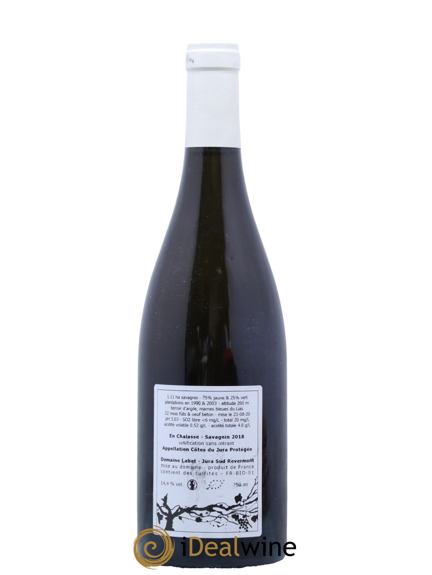 Côtes du Jura Fleur de Savagnin En Chalasse Romain - Julien - Charline Labet 2018 - Lot de 1 bouteille - 1