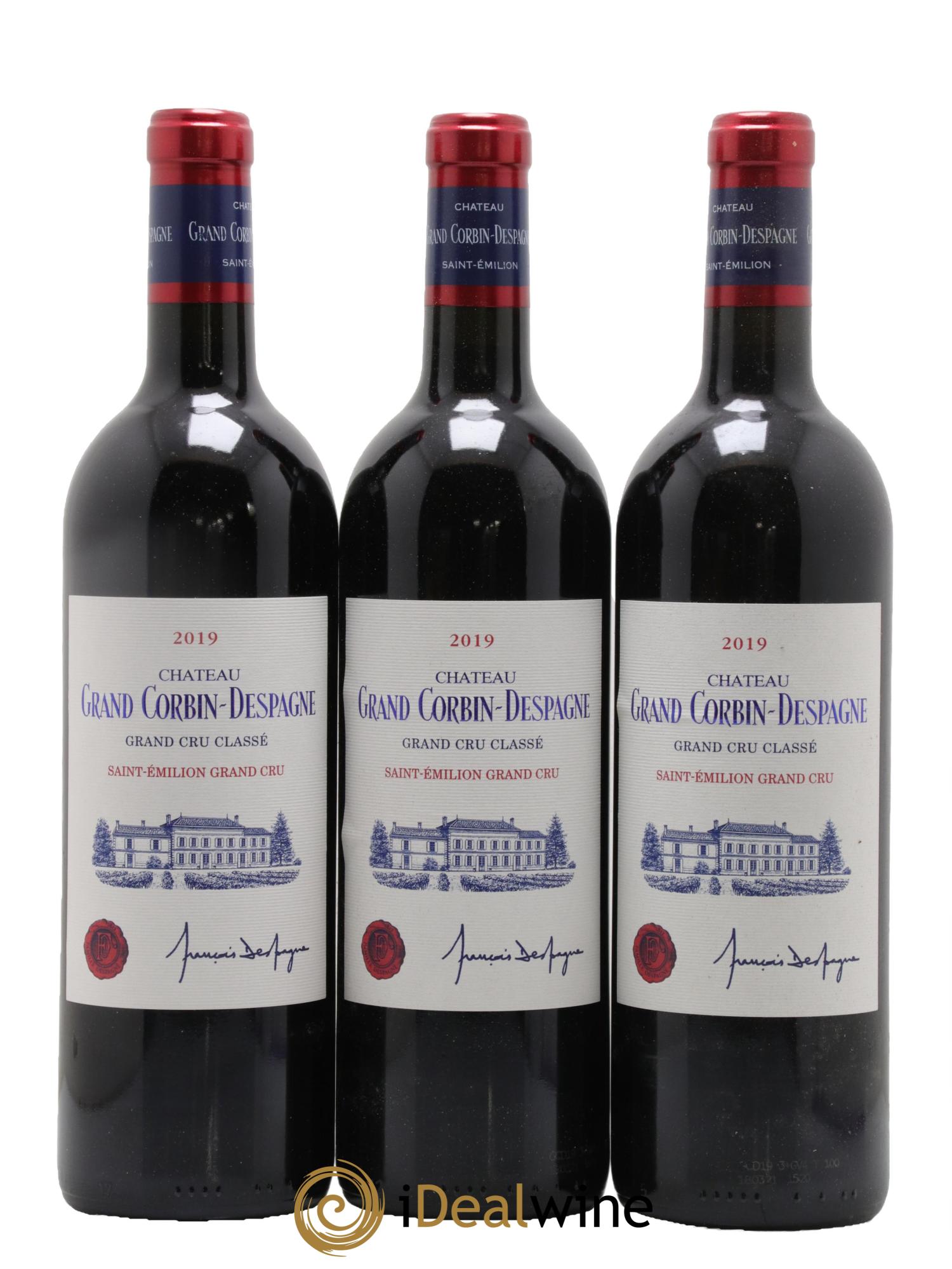 Château Grand Corbin Despagne Grand Cru Classé 2019 - Lot de 6 bouteilles - 1