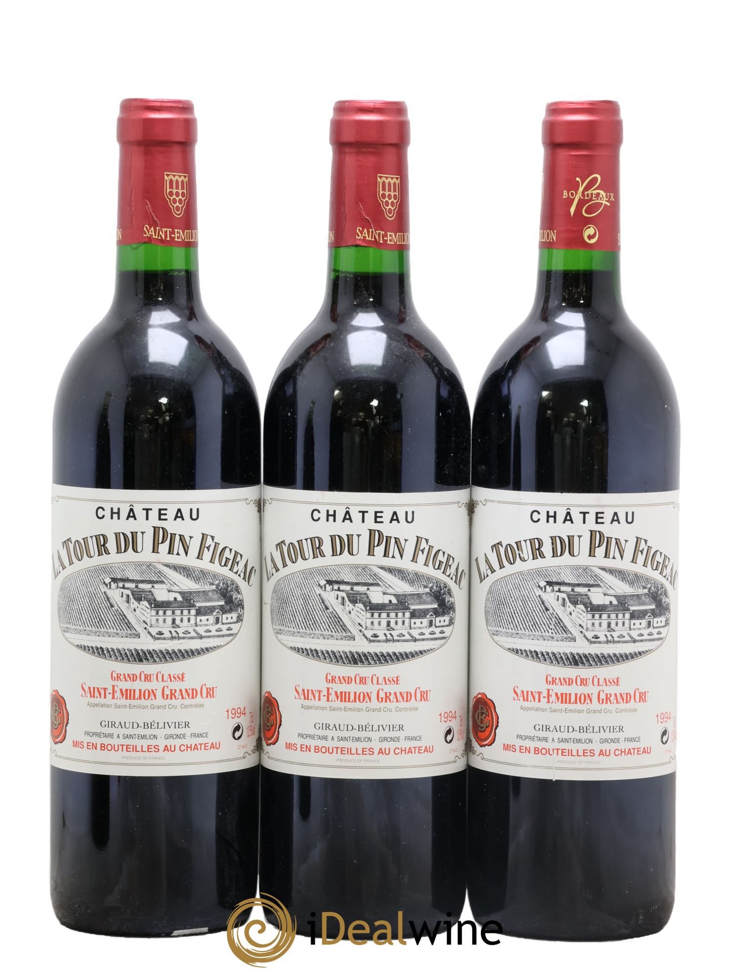 Château la Tour du Pin Figeac 1994 - Lot de 3 bouteilles - 0