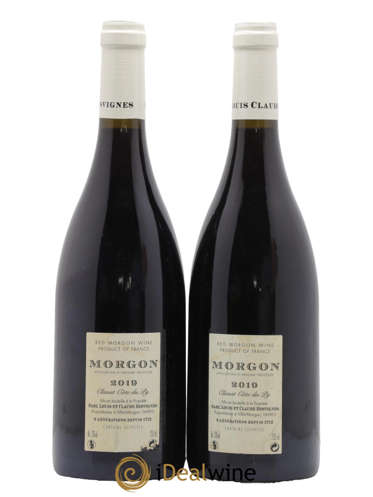 Morgon Côte de Py Javernières Louis-Claude Desvignes 2019 - Lot de 2 bouteilles - 1